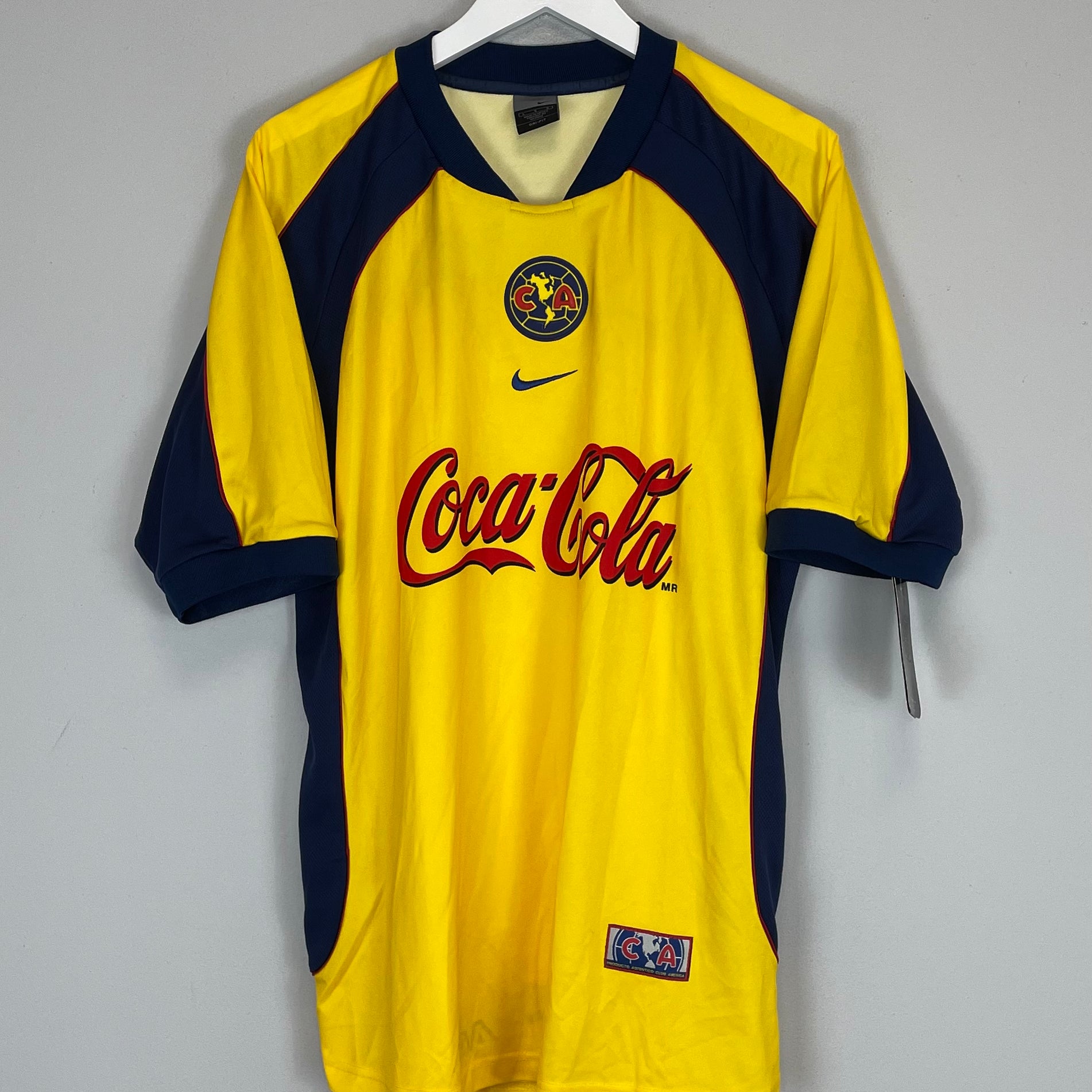 Shop 2001/02 CLUB AMERICA *BNWT* HOME SHIRT (L) NIKE, classic football shirts, vintage football shirts & retro soccer jerseys at Cult Kits
