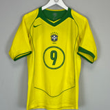 2004/06 BRAZIL RONALDO #9 HOME SHIRT (S) NIKE