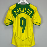 2004/06 BRAZIL RONALDO #9 HOME SHIRT (S) NIKE