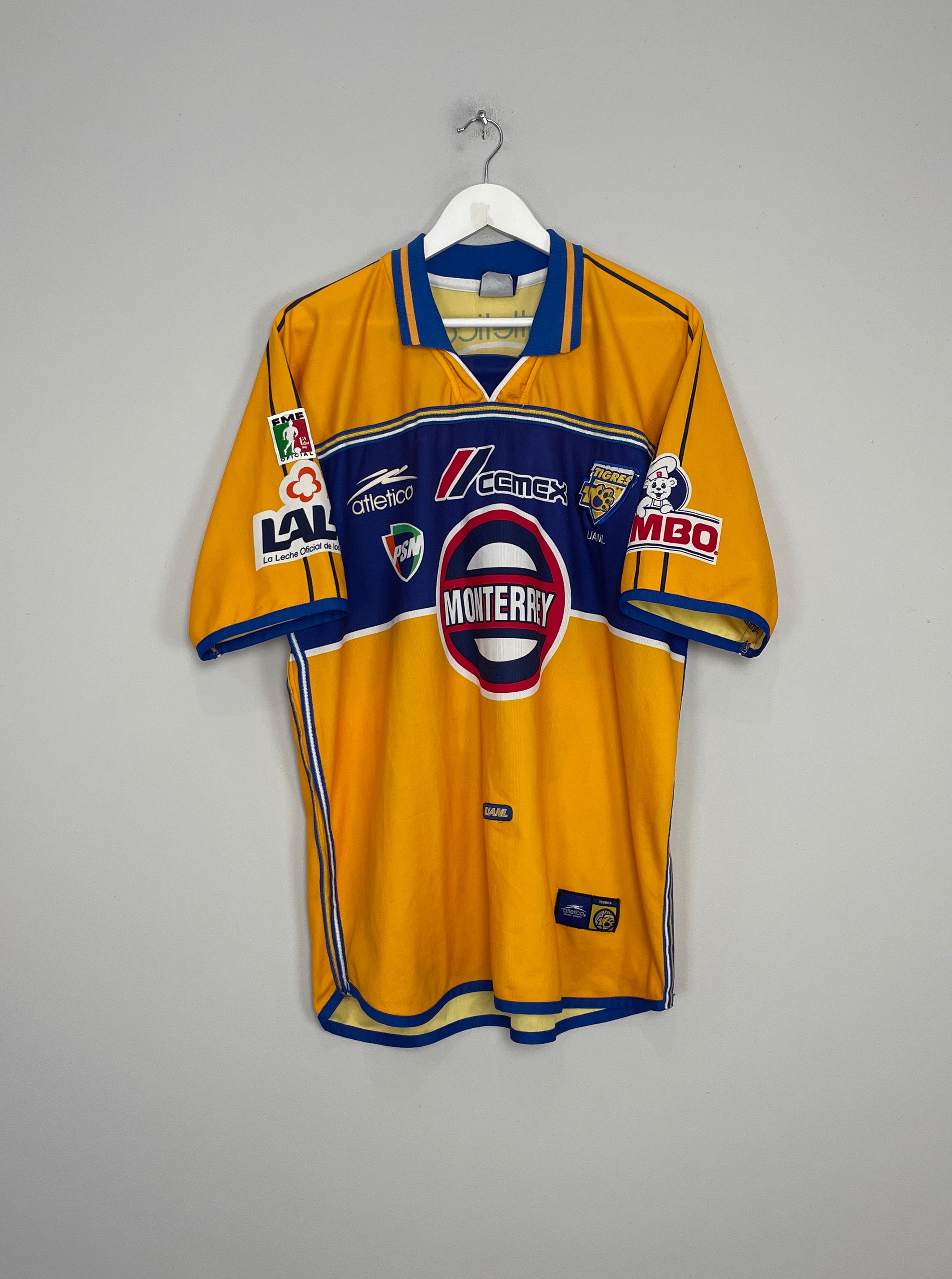 Shop 2000/01 TIGRES HOME SHIRT (L) ATLETICA, classic football shirts, vintage football shirts & retro soccer jerseys at Cult Kits