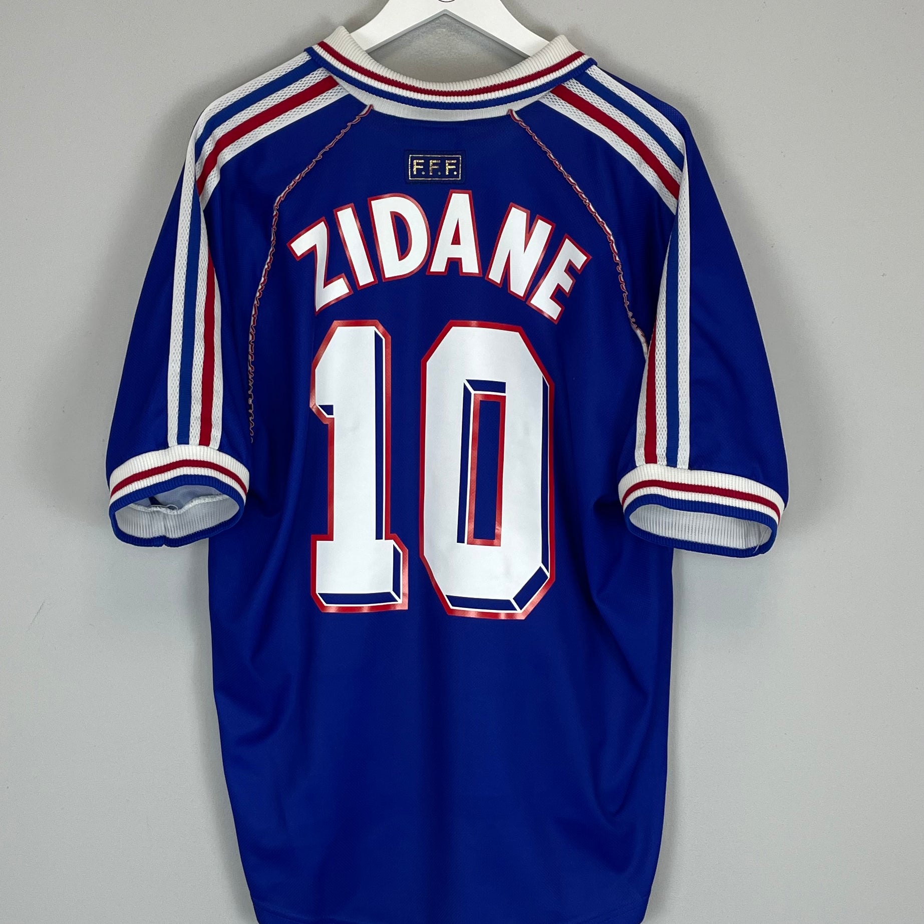 Shop 1998/00 FRANCE ZIDANE #10 HOME SHIRT (L) ADIDAS, classic football shirts, vintage football shirts & retro soccer jerseys at Cult Kits