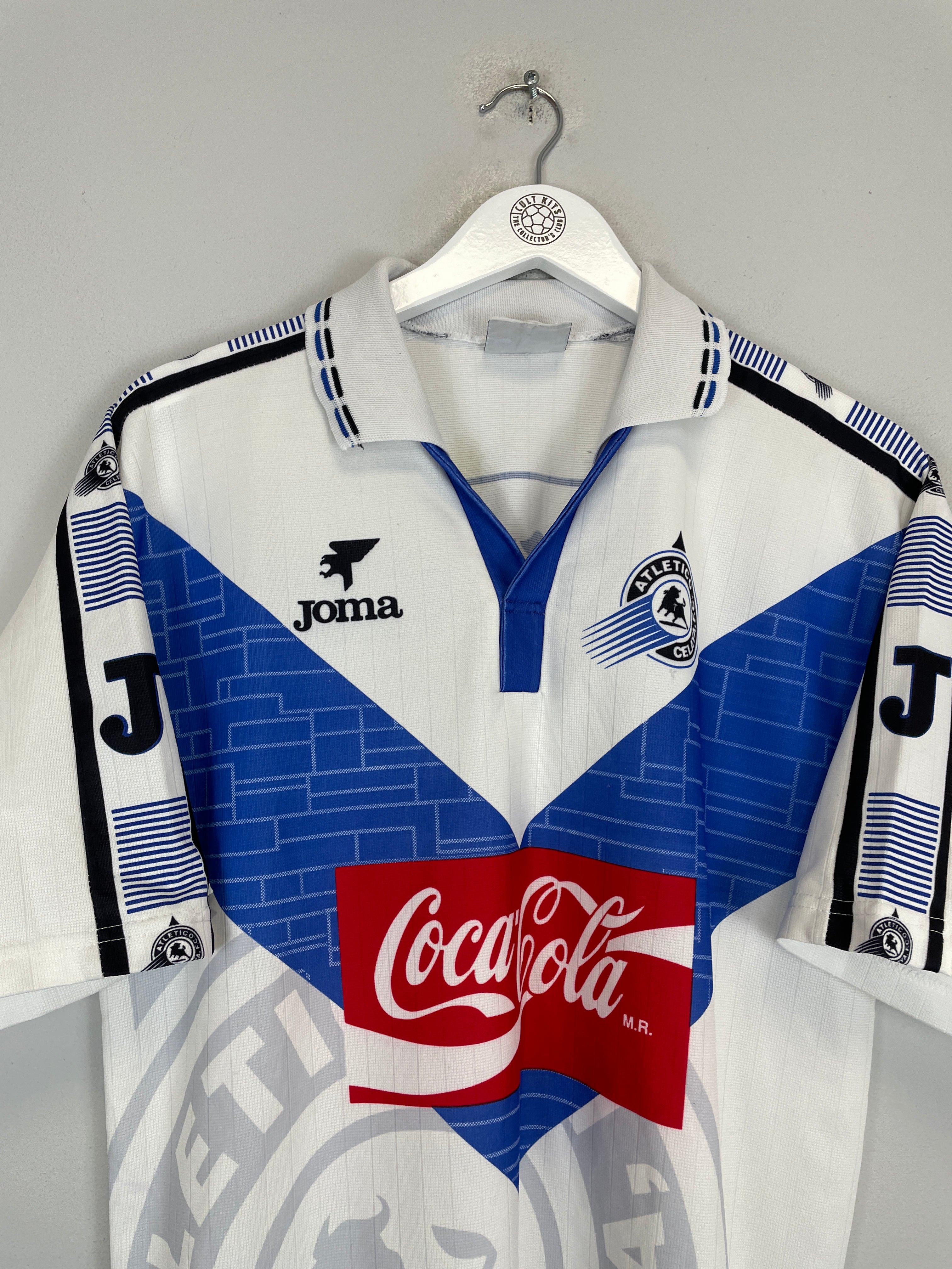 Shop 1996/97 ATLETICO CELAYA HOME SHIRT (M) JOMA, classic football shirts, vintage football shirts & retro soccer jerseys at Cult Kits