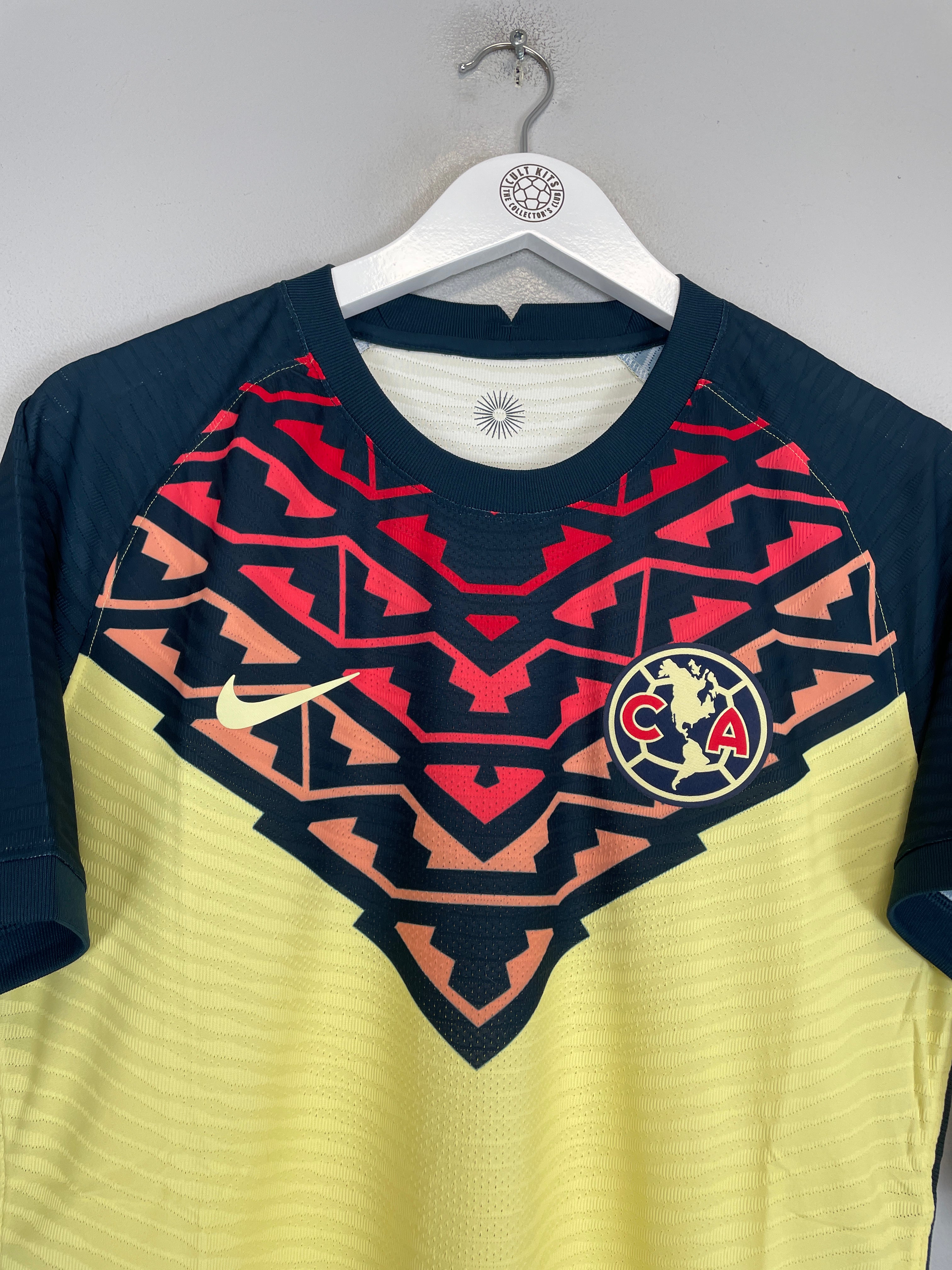 Shop 2021/22 CLUB AMERICA *PLAYER ISSUE* BNWT HOME SHIRT (M) NIKE, classic football shirts, vintage football shirts & retro soccer jerseys at Cult Kits