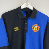 Shop 1996/97 MANCHESTER UNITED POLO SHIRT (XL) UMBRO, classic football shirts, vintage football shirts & retro soccer jerseys at Cult Kits