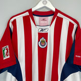 Shop 2004/05 CHIVAS GUADALAJARA HOME SHIRT (L) REEBOK, classic football shirts, vintage football shirts & retro soccer jerseys at Cult Kits