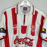 Shop 1998/99 NECAXA HOME SHIRT (L) UMBRO, classic football shirts, vintage football shirts & retro soccer jerseys at Cult Kits