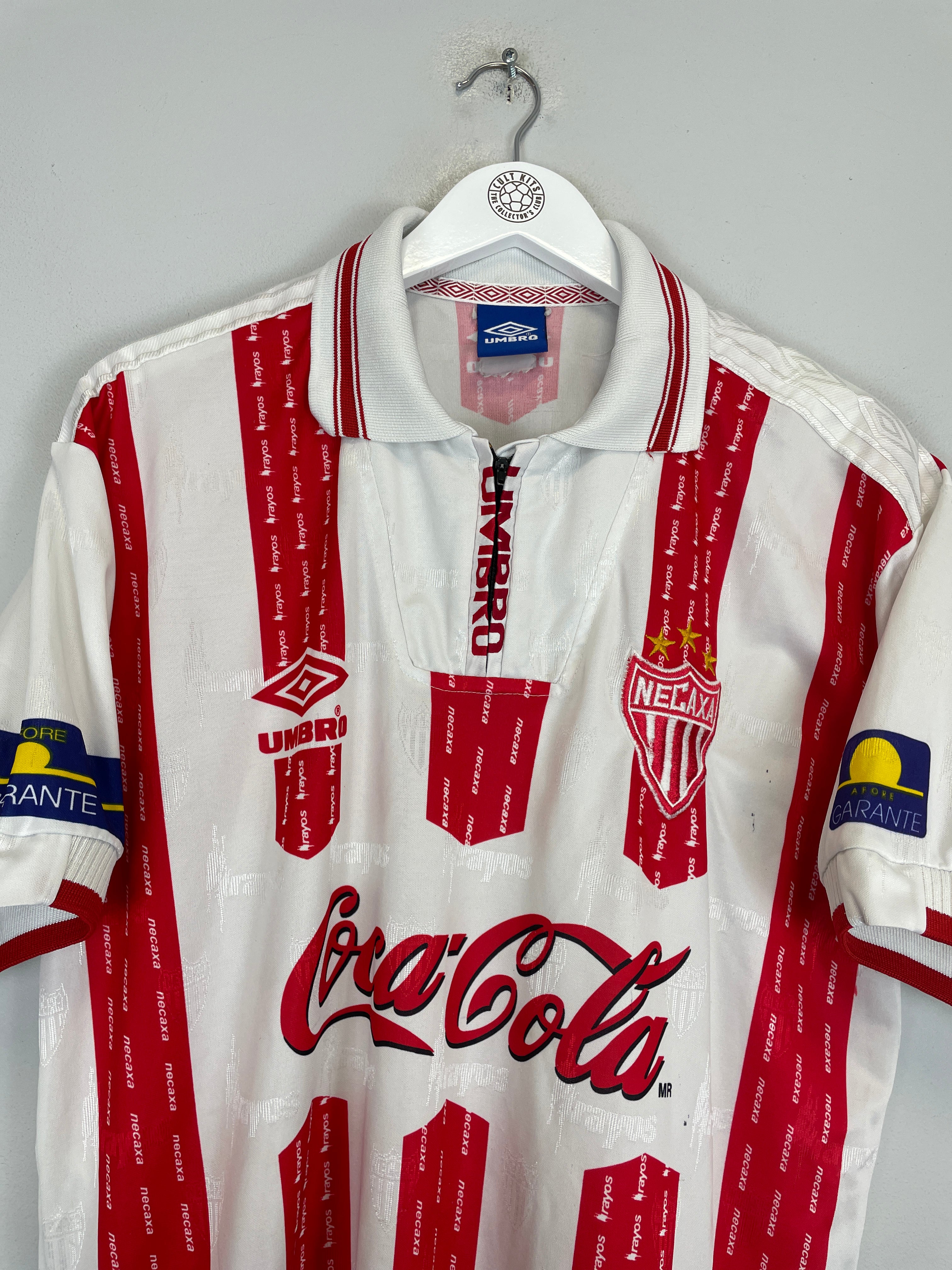 Shop 1998/99 NECAXA HOME SHIRT (L) UMBRO, classic football shirts, vintage football shirts & retro soccer jerseys at Cult Kits