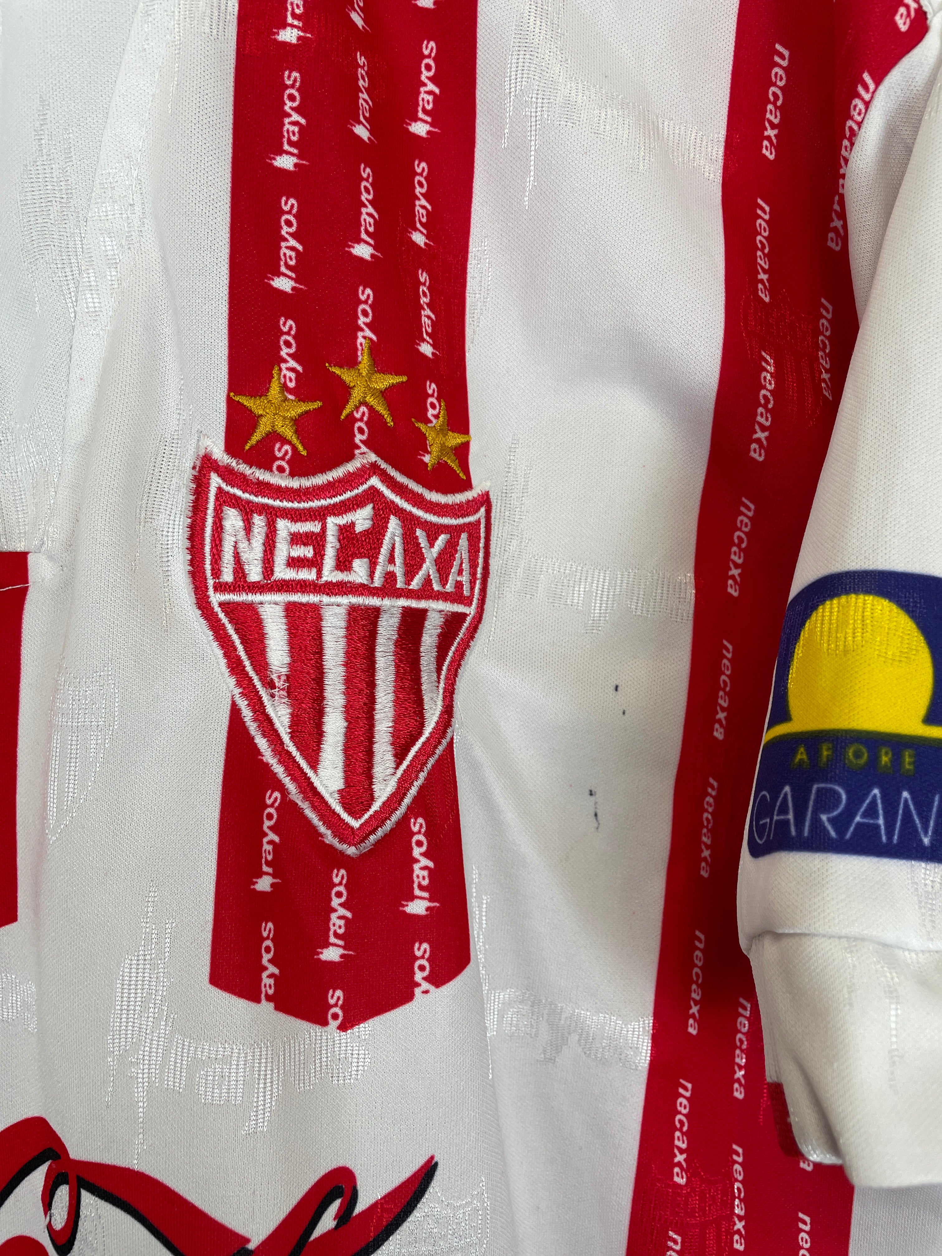 Shop 1998/99 NECAXA HOME SHIRT (L) UMBRO, classic football shirts, vintage football shirts & retro soccer jerseys at Cult Kits