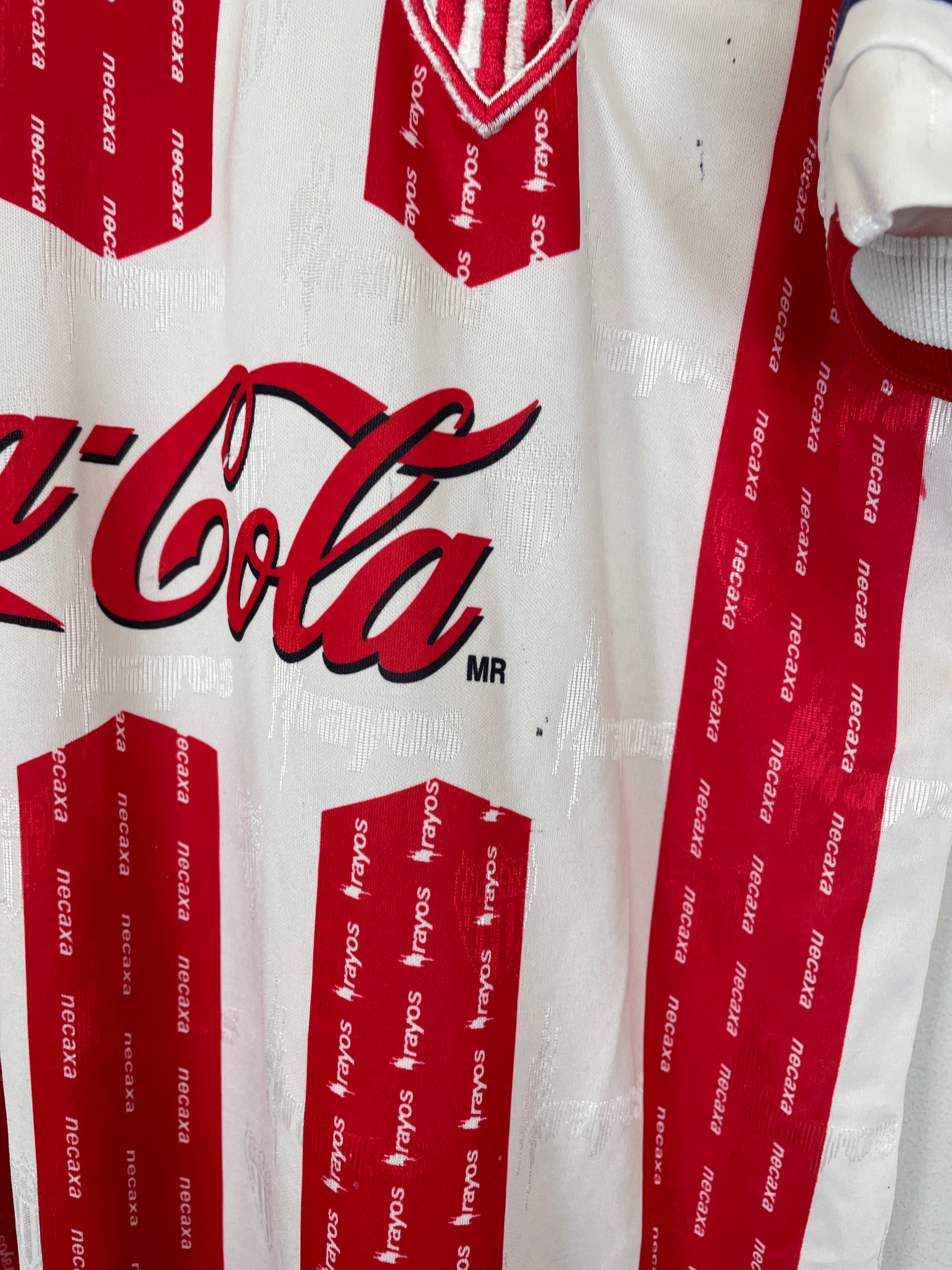 Shop 1998/99 NECAXA HOME SHIRT (L) UMBRO, classic football shirts, vintage football shirts & retro soccer jerseys at Cult Kits