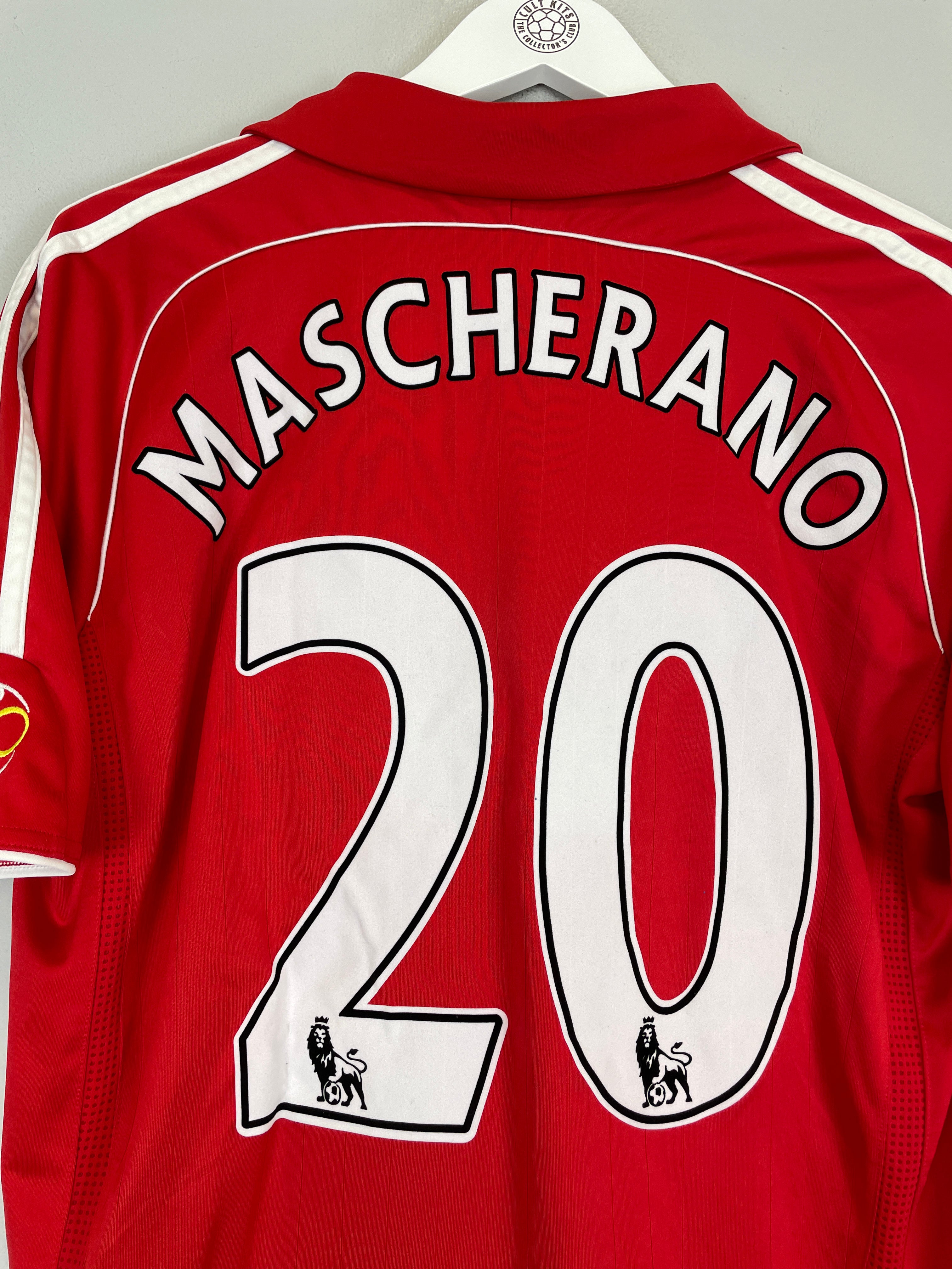 Shop 2006/08 LIVERPOOL MASCHERANO #20 HOME SHIRT (M) ADIDAS, classic football shirts, vintage football shirts & retro soccer jerseys at Cult Kits