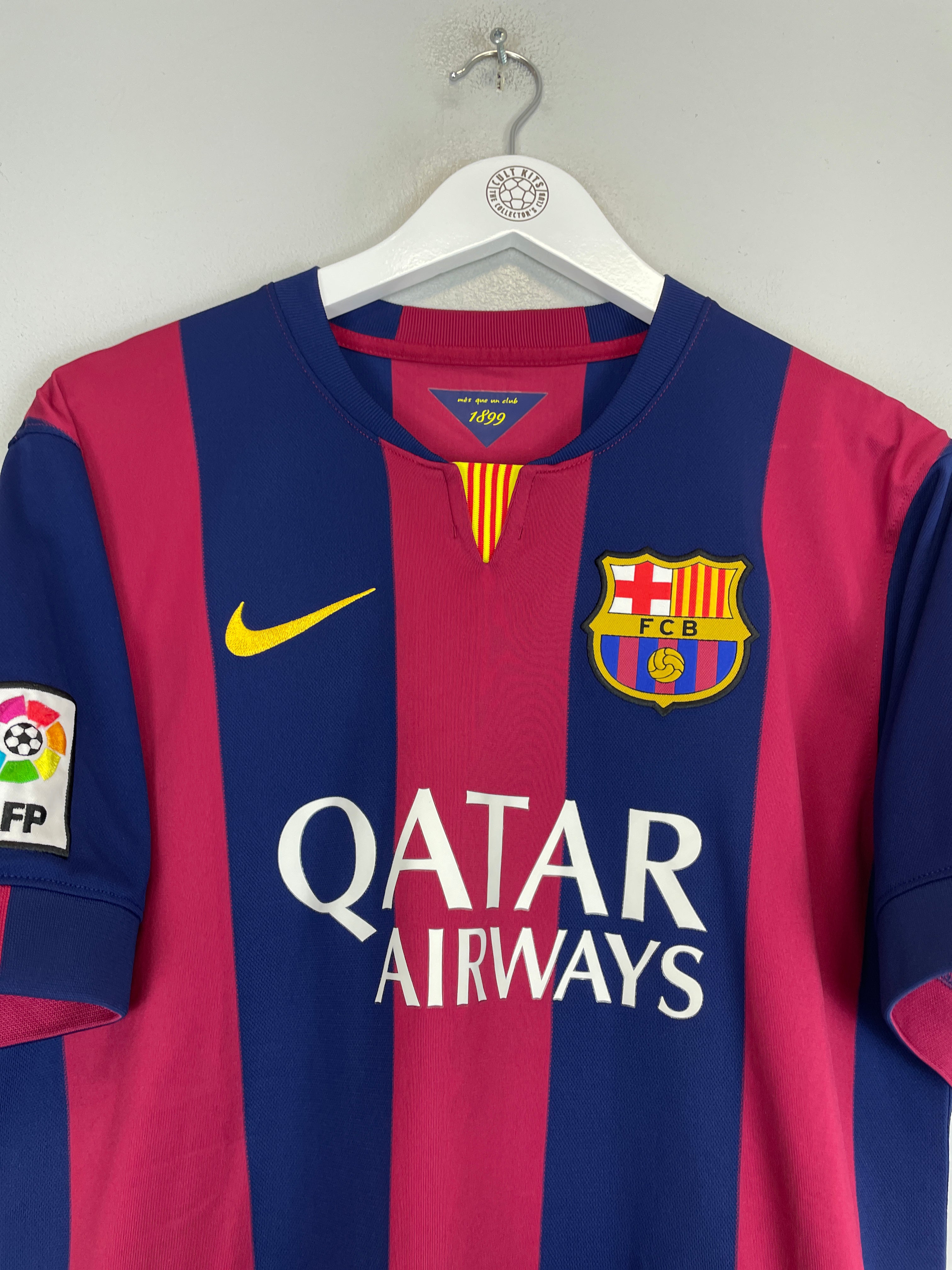 Shop 2014/15 BARCELONA A.INIESTA #8 HOME SHIRT (L) NIKE, classic football shirts, vintage football shirts & retro soccer jerseys at Cult Kits