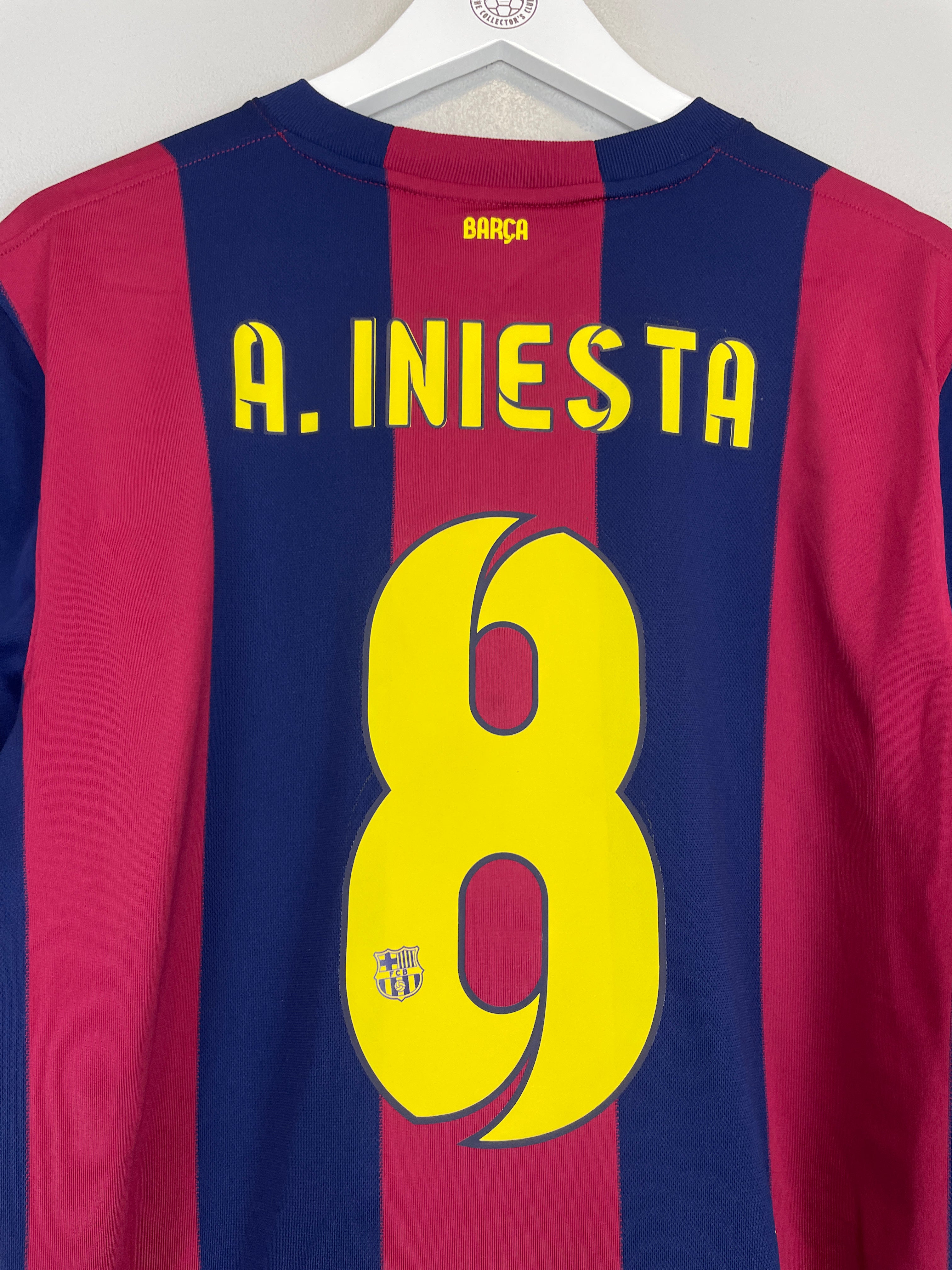 Shop 2014/15 BARCELONA A.INIESTA #8 HOME SHIRT (L) NIKE, classic football shirts, vintage football shirts & retro soccer jerseys at Cult Kits