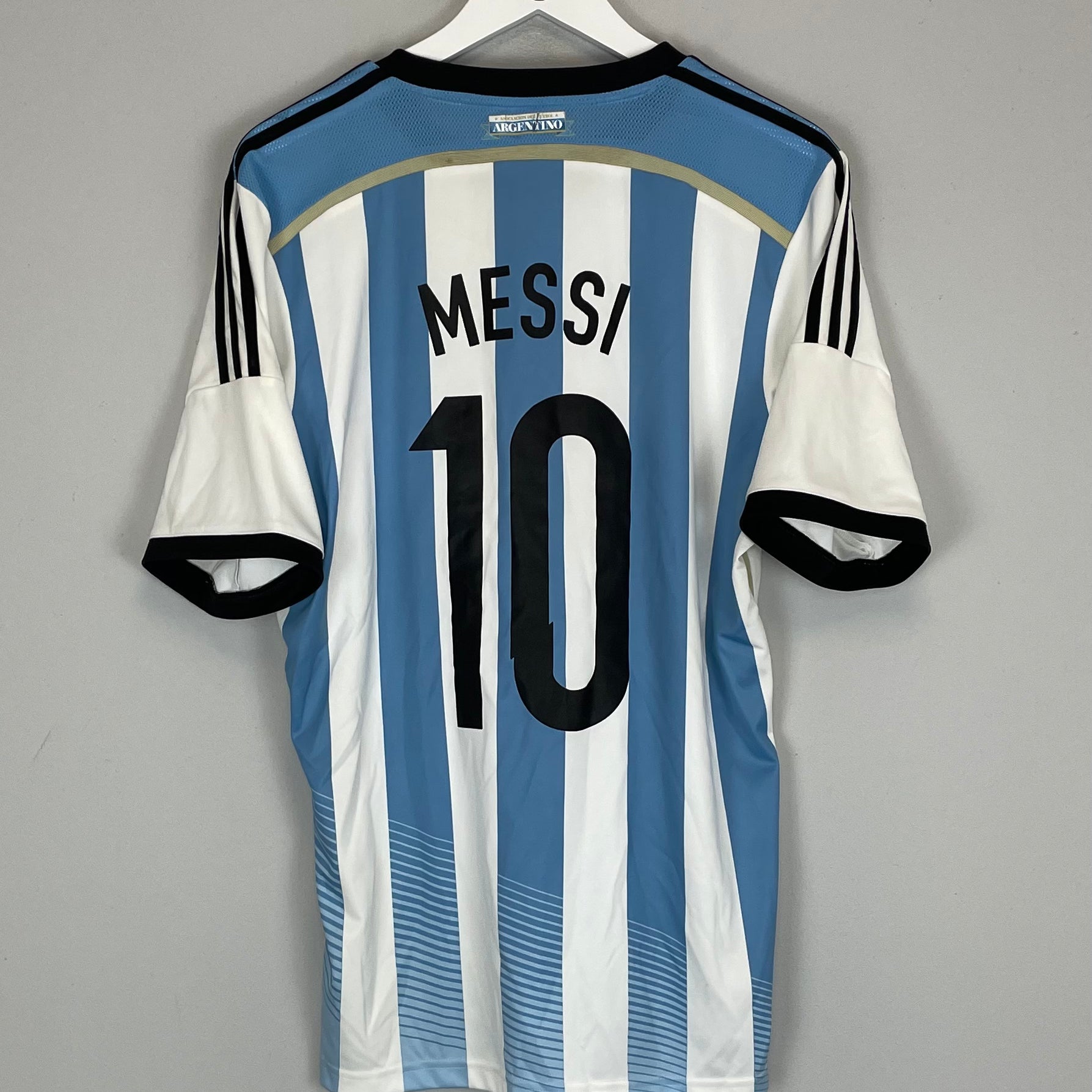 Shop 2014/15 ARGENTINA MESSI #10 HOME SHIRT (L) ADIDAS, classic football shirts, vintage football shirts & retro soccer jerseys at Cult Kits
