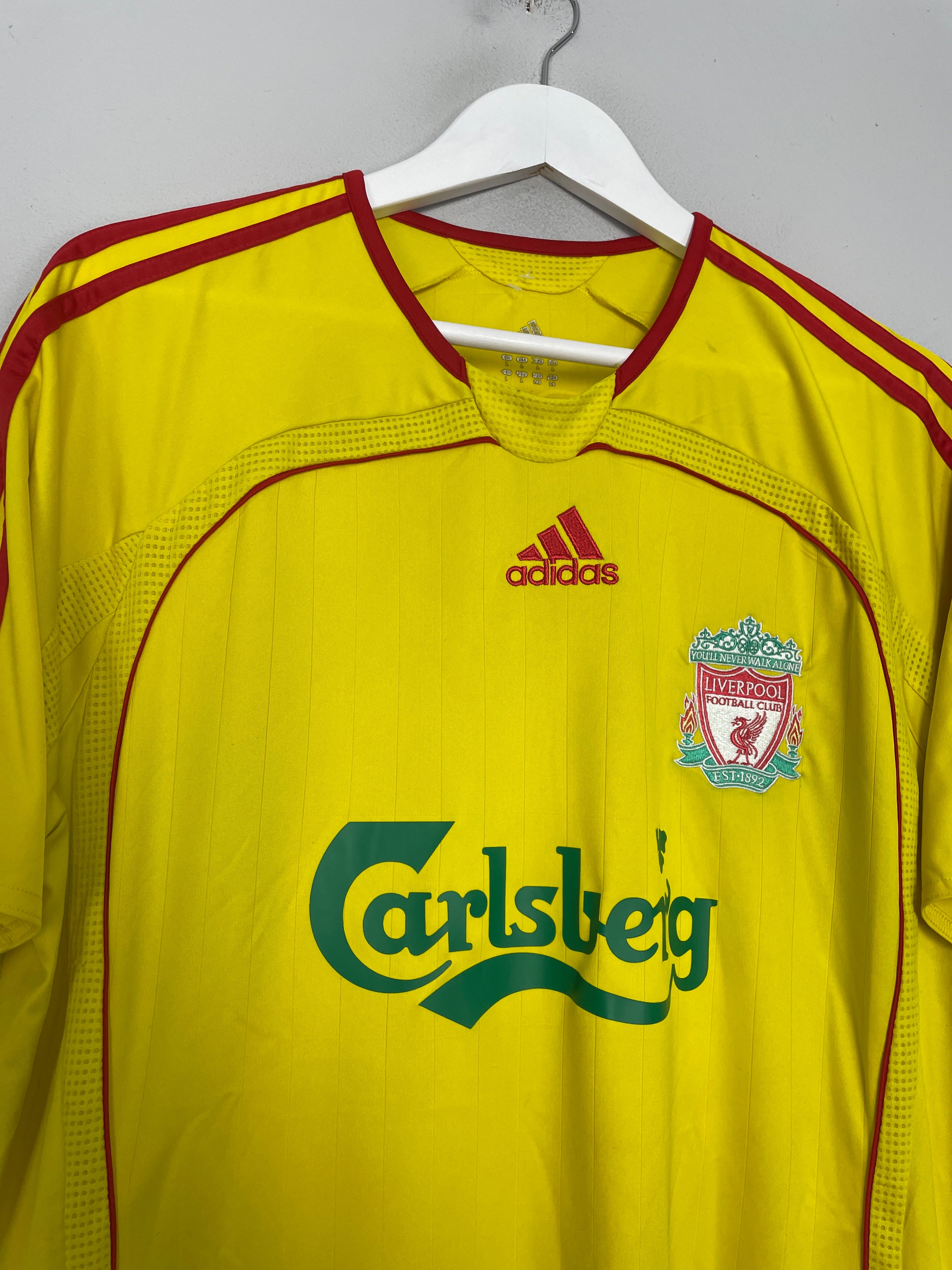 Shop 2006/07 LIVERPOOL GERRARD #8 AWAY SHIRT (L) ADIDAS, classic football shirts, vintage football shirts & retro soccer jerseys at Cult Kits