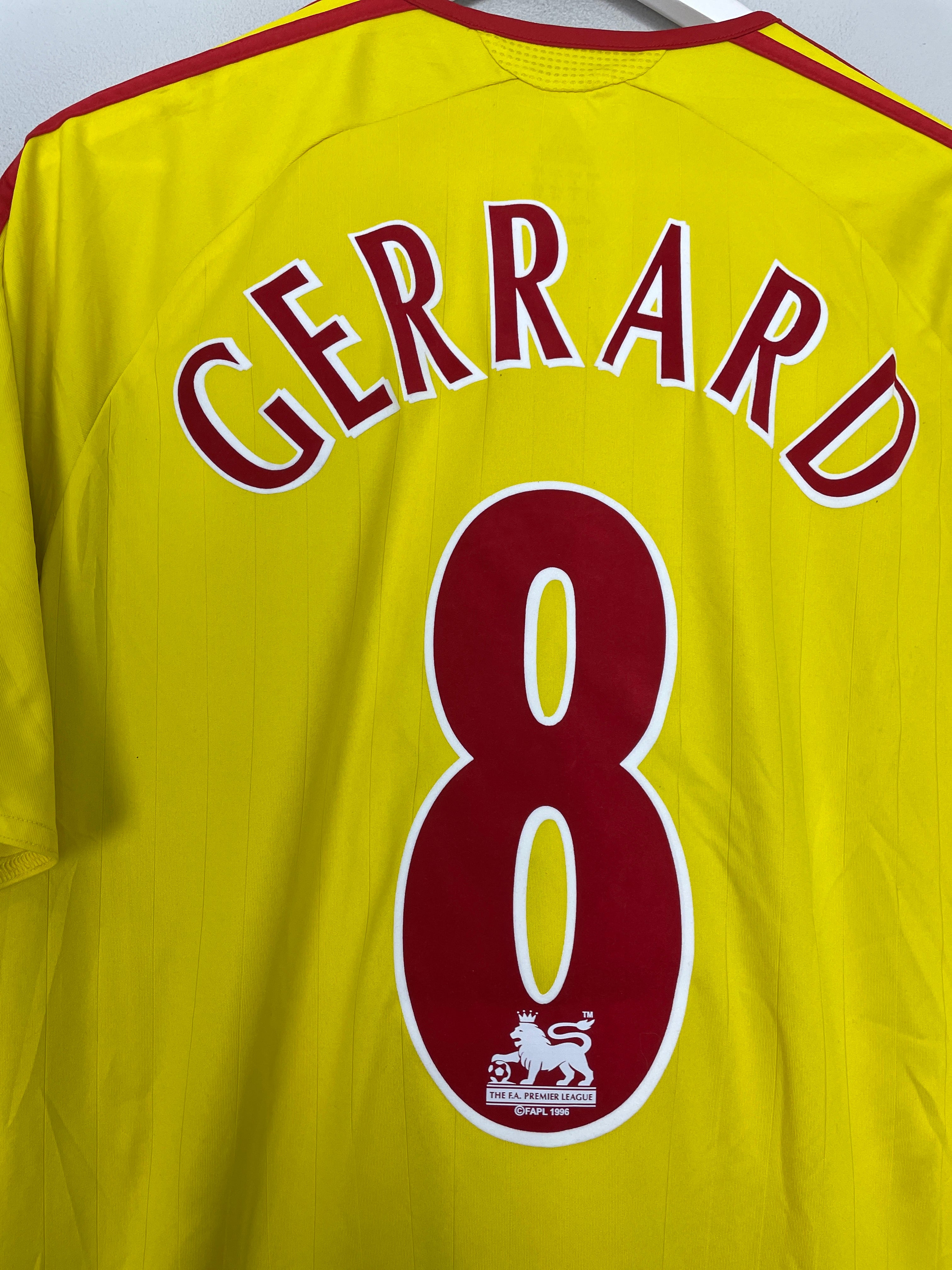 Shop 2006/07 LIVERPOOL GERRARD #8 AWAY SHIRT (L) ADIDAS, classic football shirts, vintage football shirts & retro soccer jerseys at Cult Kits