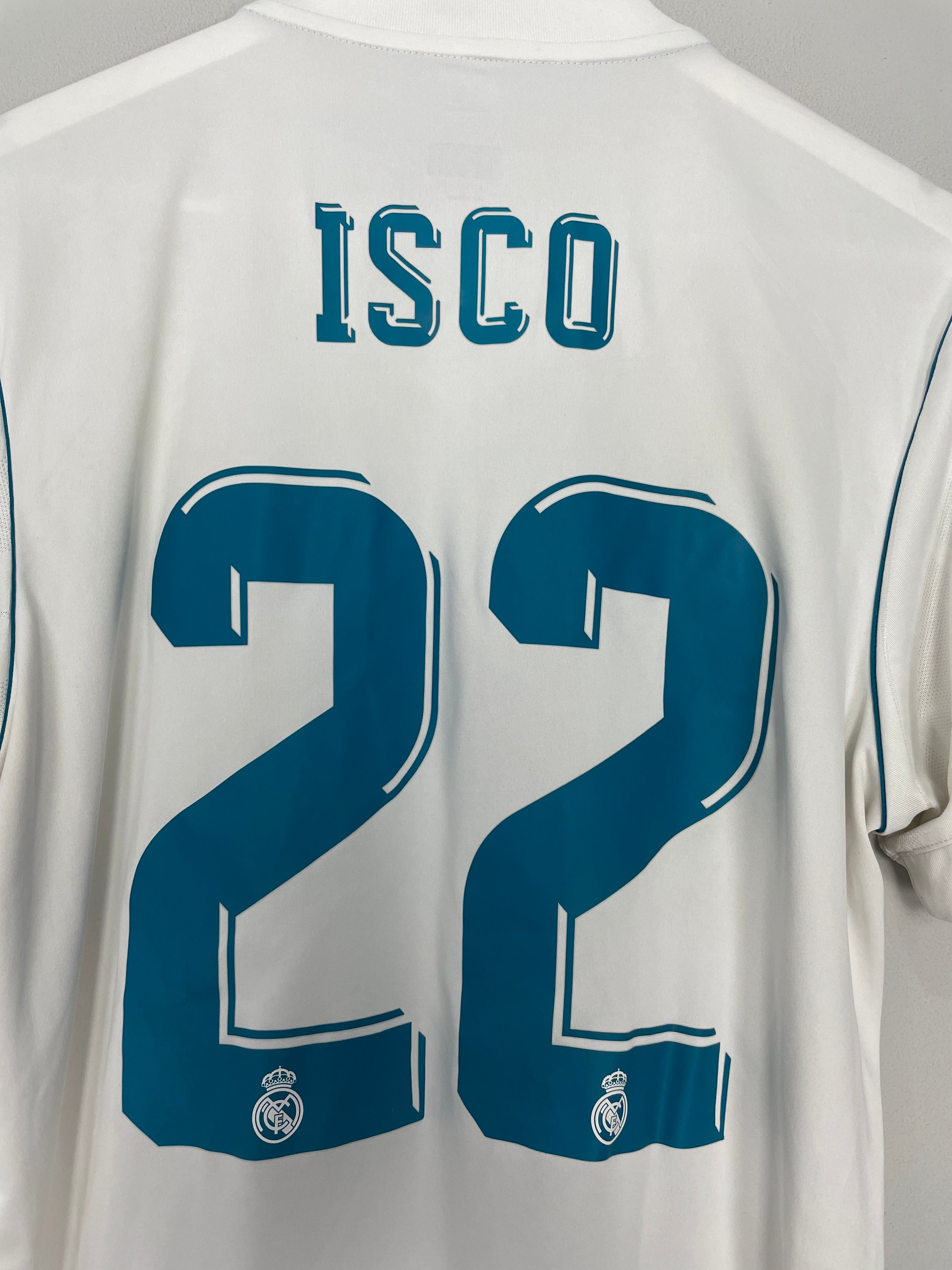 Shop 2017/18 REAL MADRID ISCO #22 HOME SHIRT (M) ADIDAS, classic football shirts, vintage football shirts & retro soccer jerseys at Cult Kits
