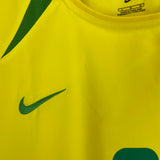 2002/04 BRAZIL RONALDO #9 HOME SHIRT (L) NIKE