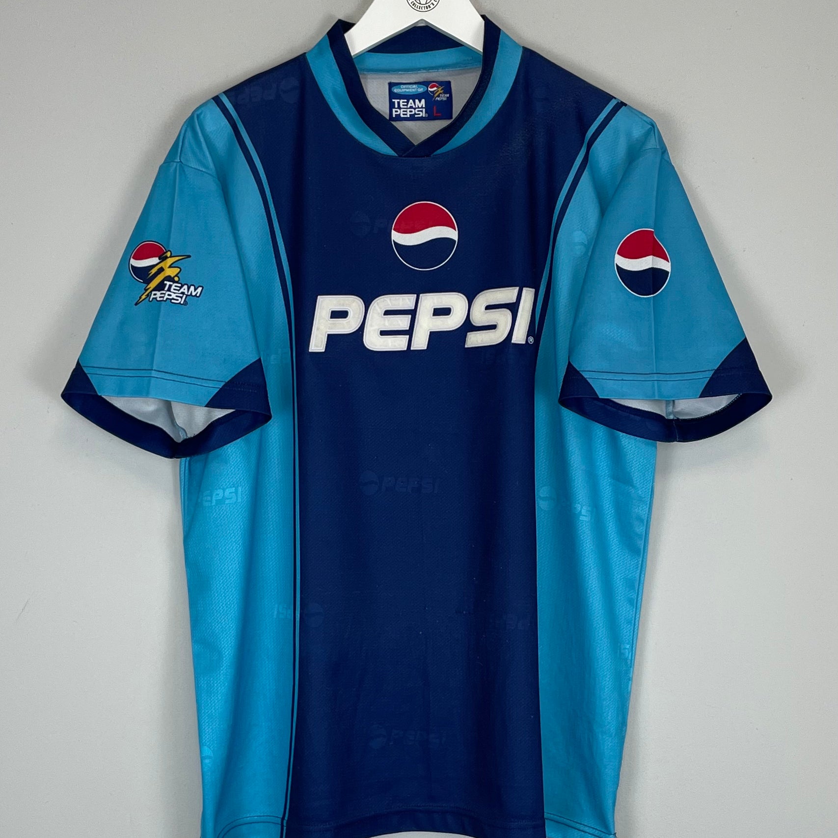 Shop 2000 PEPSI 'ASK FOR MORE' SHIRT (L), classic football shirts, vintage football shirts & retro soccer jerseys at Cult Kits