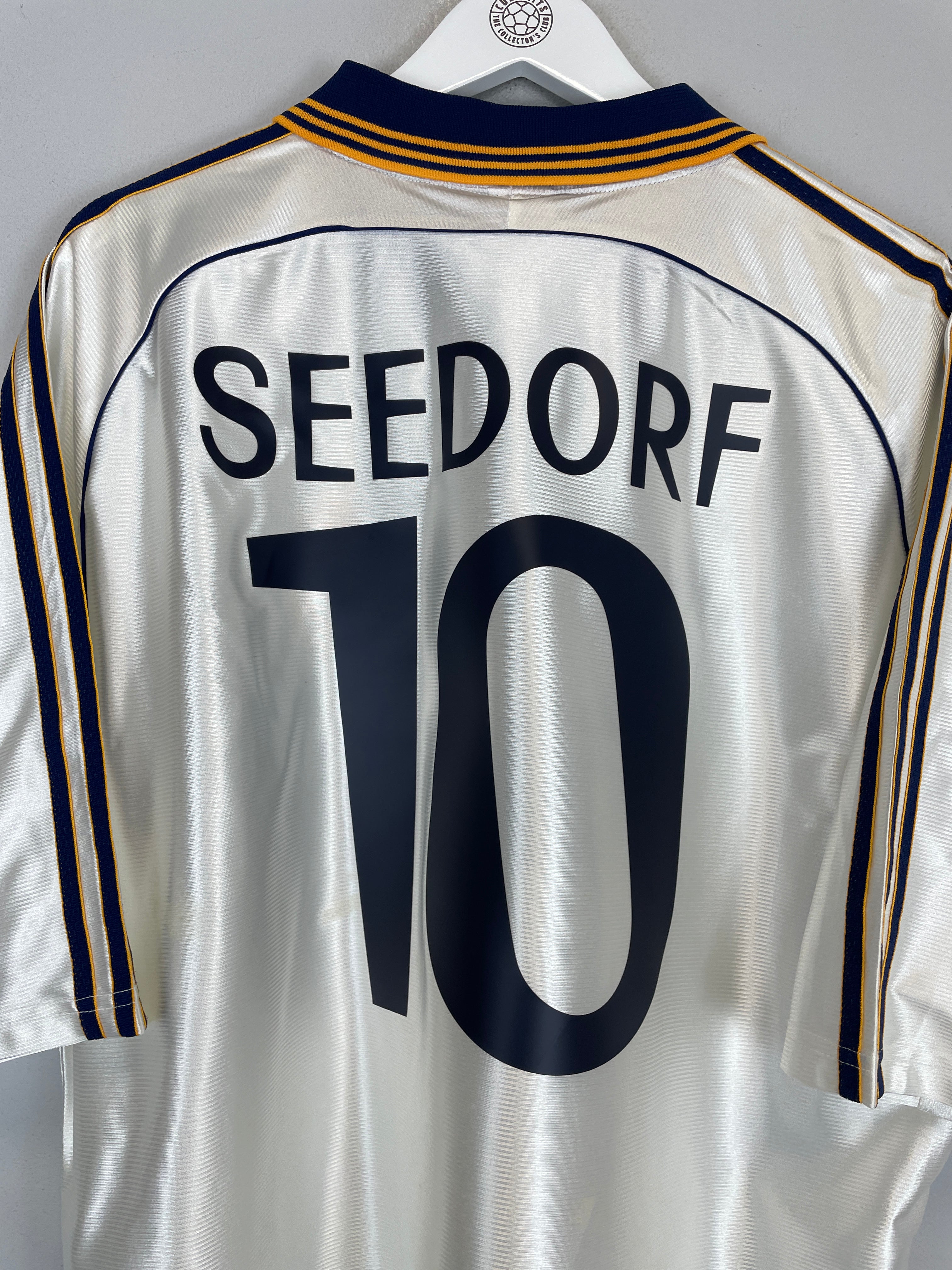 Shop 1998/00 REAL MADRID SEEDORF #10 HOME SHIRT (XL) ADIDAS, classic football shirts, vintage football shirts & retro soccer jerseys at Cult Kits