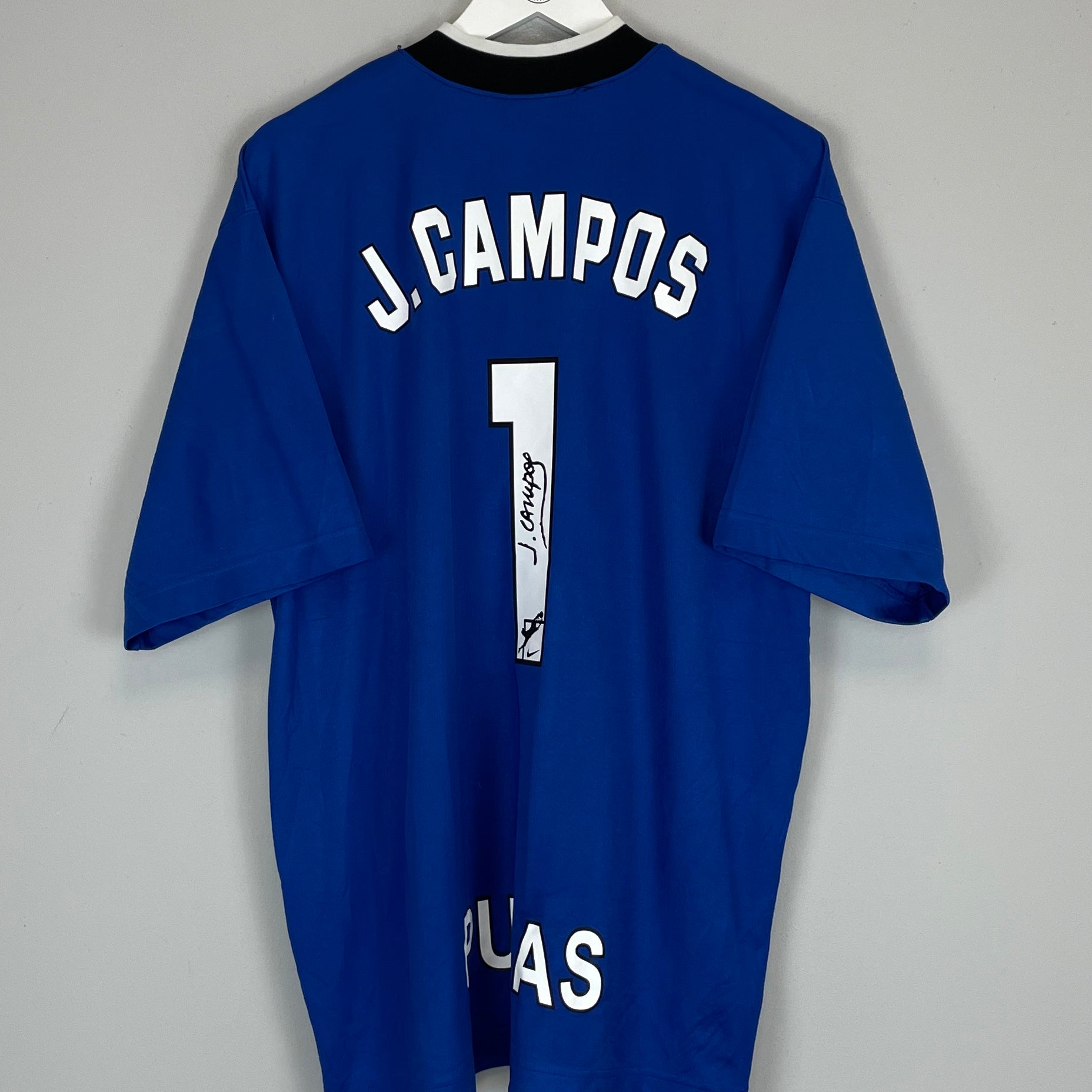 Shop 1997/98 UNAM PUMAS CAMPOS #1 GK SHIRT (XL) NIKE, classic football shirts, vintage football shirts & retro soccer jerseys at Cult Kits