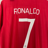 Shop 2022/23 MANCHESTER UNITED RONALDO #7 *BNWT* PLAYER ISSUE E/L HOME SHIRT (L) ADIDAS, classic football shirts, vintage football shirts & retro soccer jerseys at Cult Kits