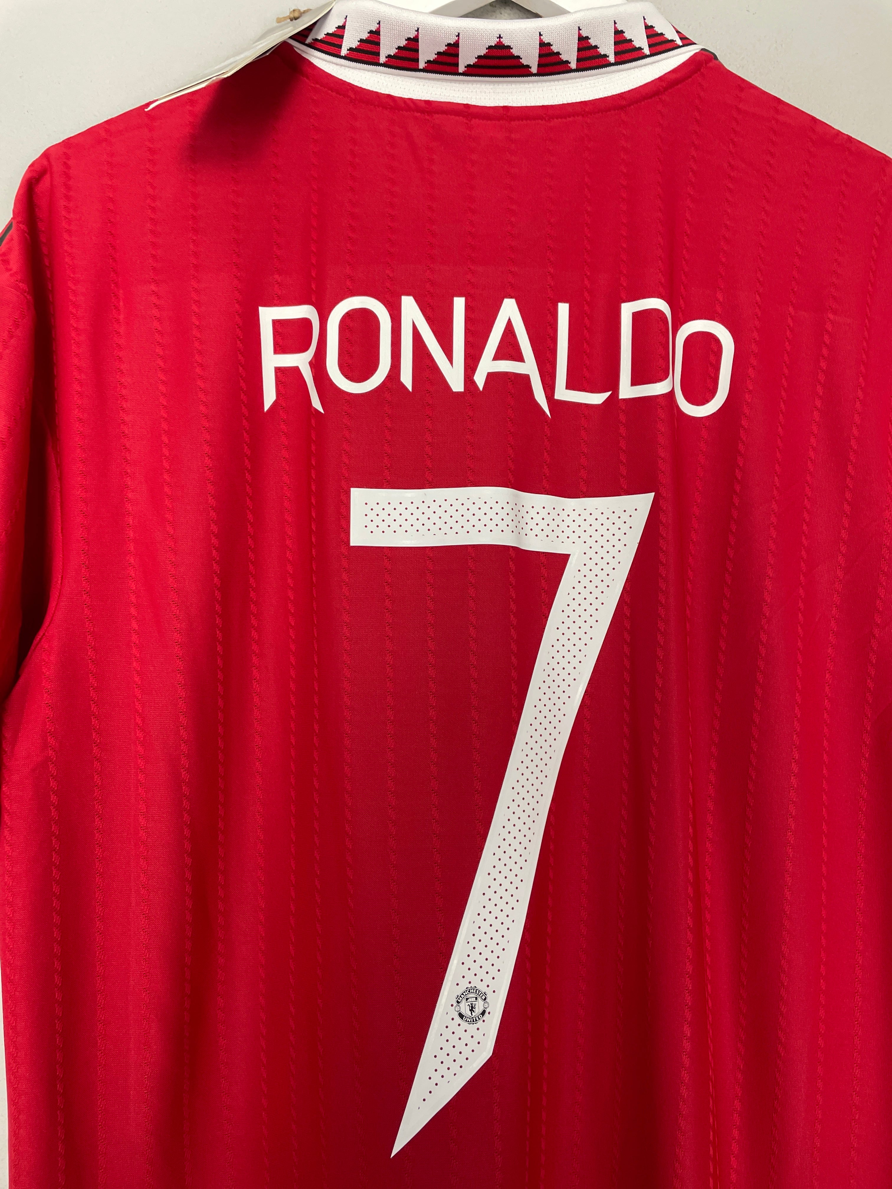 Shop 2022/23 MANCHESTER UNITED RONALDO #7 *BNWT* PLAYER ISSUE E/L HOME SHIRT (L) ADIDAS, classic football shirts, vintage football shirts & retro soccer jerseys at Cult Kits