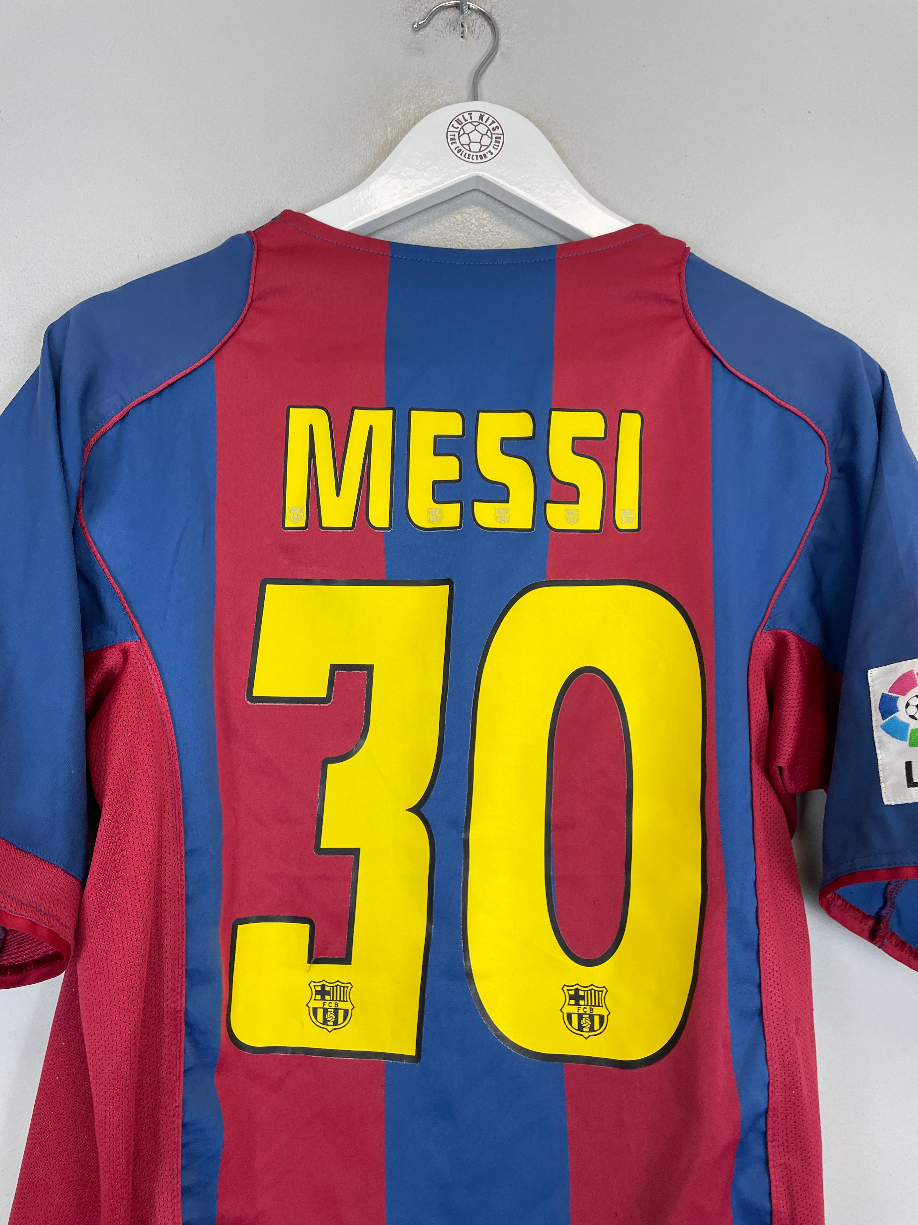Shop 2004/05 BARCELONA MESSI #30 HOME SHIRT (S) NIKE, classic football shirts, vintage football shirts & retro soccer jerseys at Cult Kits