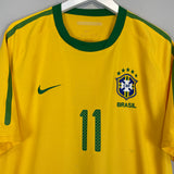 2010/11 BRAZIL ROBINHO #11 HOME SHIRT (XL) NIKE