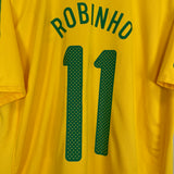 2010/11 BRAZIL ROBINHO #11 HOME SHIRT (XL) NIKE