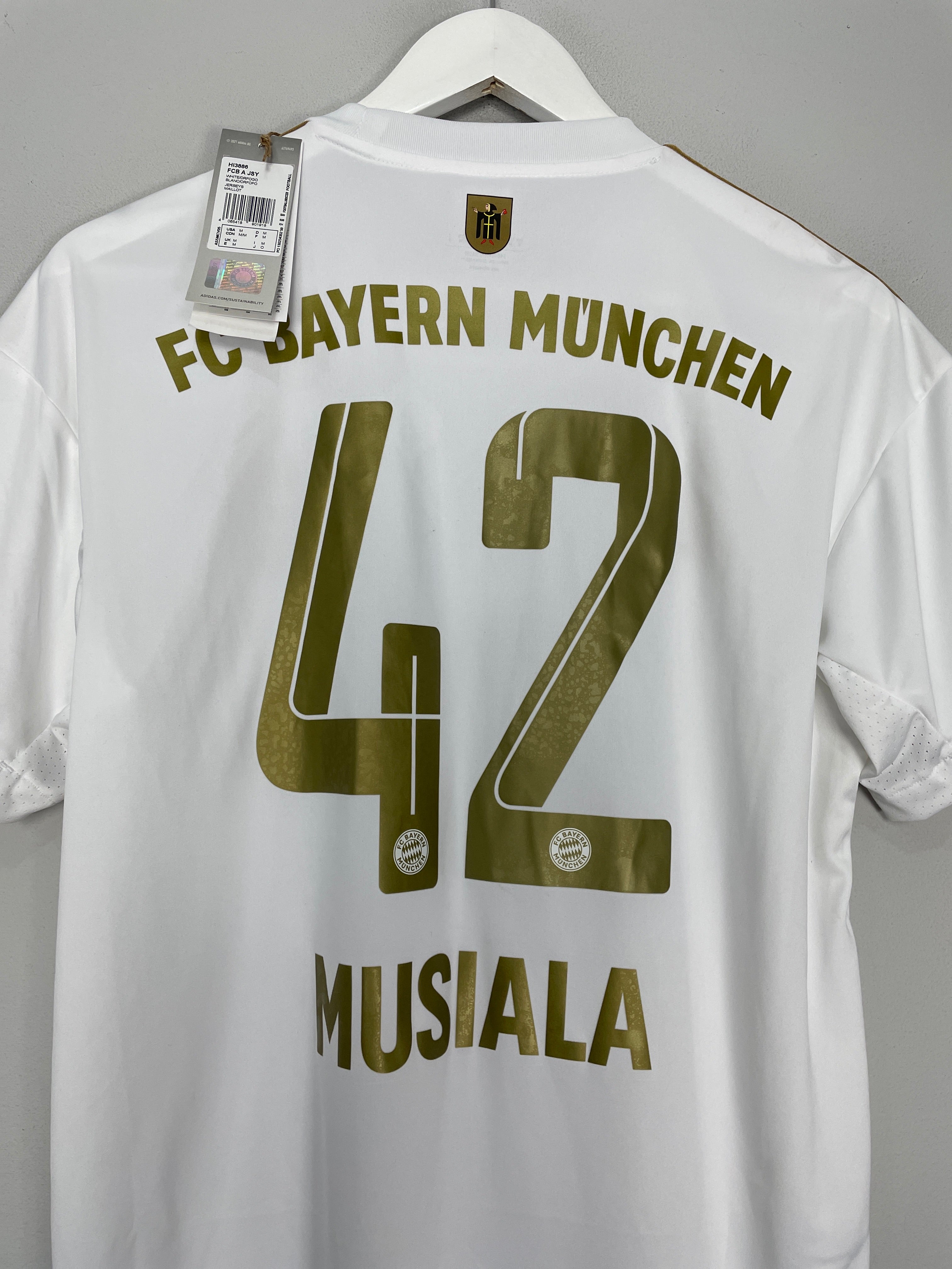 Shop 2022/23 BAYERN MUNICH MUSIALA #42 *BNWT* AWAY SHIRT (M) ADIDAS, classic football shirts, vintage football shirts & retro soccer jerseys at Cult Kits