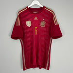 Shop 2013/15 SPAIN A.INIESTA #6 HOME SHIRT (L) ADIDAS, classic football shirts, vintage football shirts & retro soccer jerseys at Cult Kits