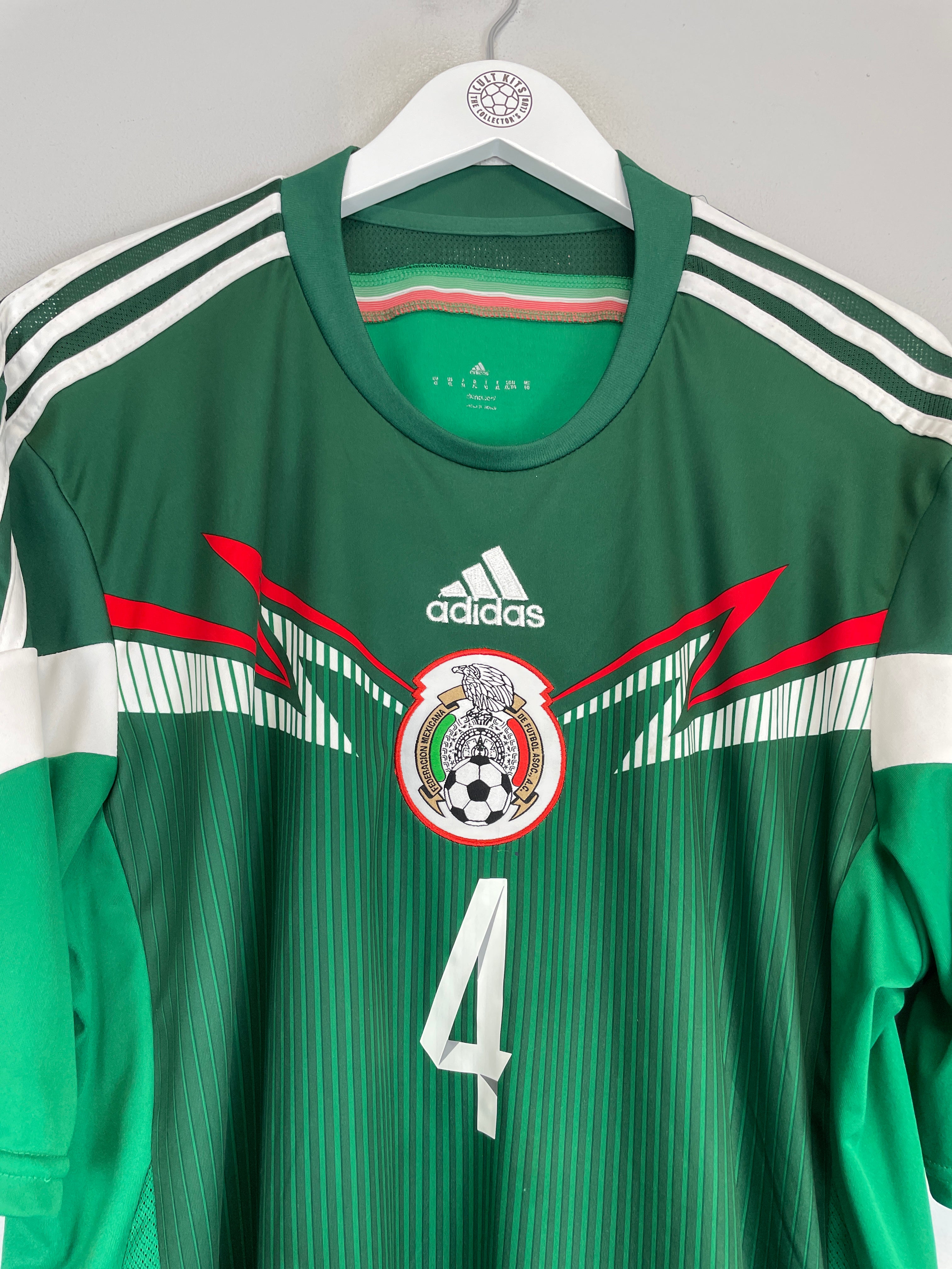Shop 2014 MEXICO R.MARQUEZ #4 HOME SHIRT (XL) ADIDAS, classic football shirts, vintage football shirts & retro soccer jerseys at Cult Kits