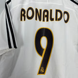 2003/04 REAL MADRID RONALDO #9 HOME SHIRT (M) ADIDAS