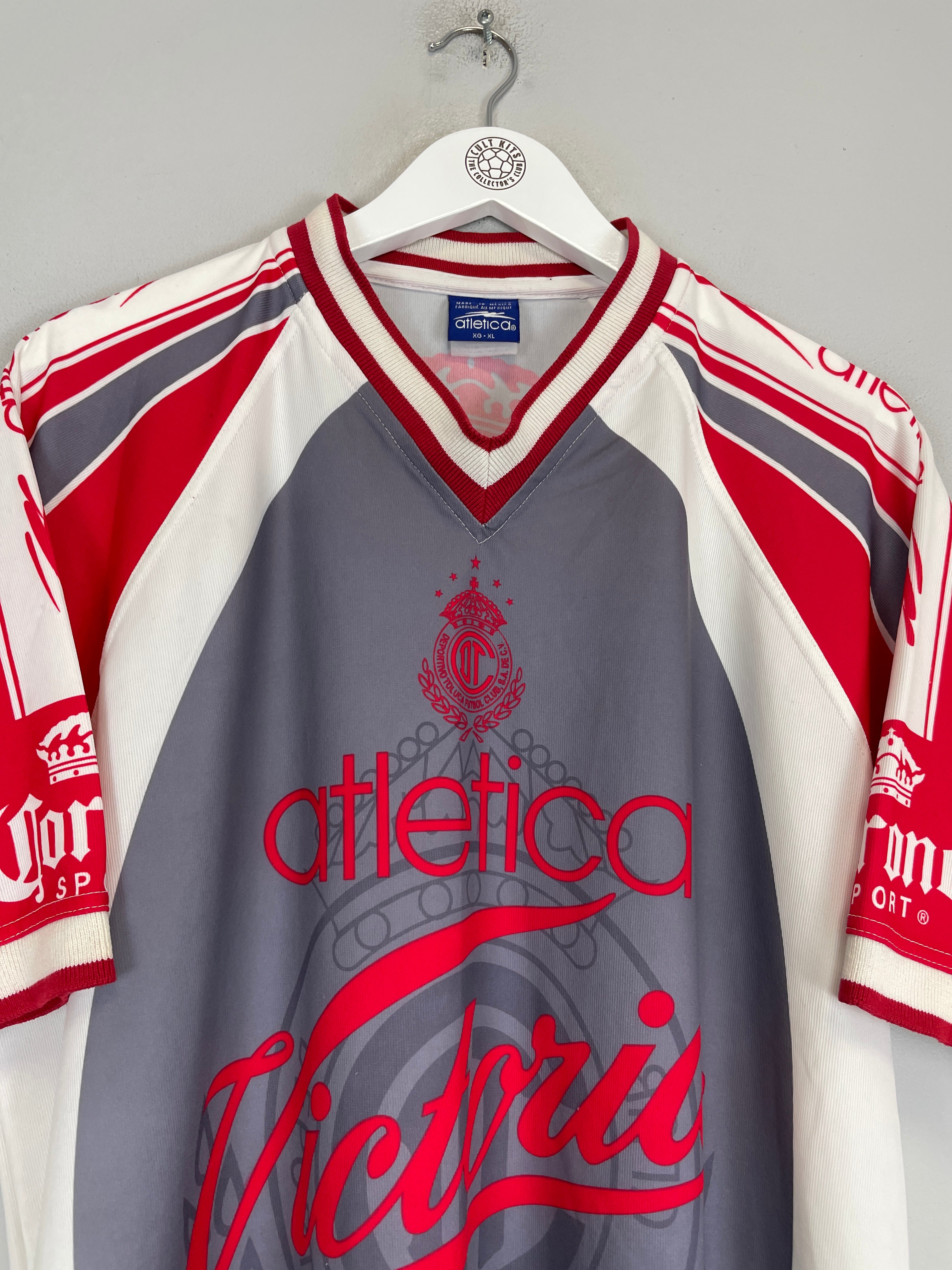 Shop 2000/01 DEPORTIVO TOLUCA TRAINING SHIRT (XL) ATLETICA, classic football shirts, vintage football shirts & retro soccer jerseys at Cult Kits