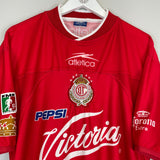 Shop 2000/01 DEPORTIVO TOLUCA HOME SHIRT (M) ATLETICA, classic football shirts, vintage football shirts & retro soccer jerseys at Cult Kits