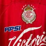 Shop 2000/01 DEPORTIVO TOLUCA HOME SHIRT (M) ATLETICA, classic football shirts, vintage football shirts & retro soccer jerseys at Cult Kits