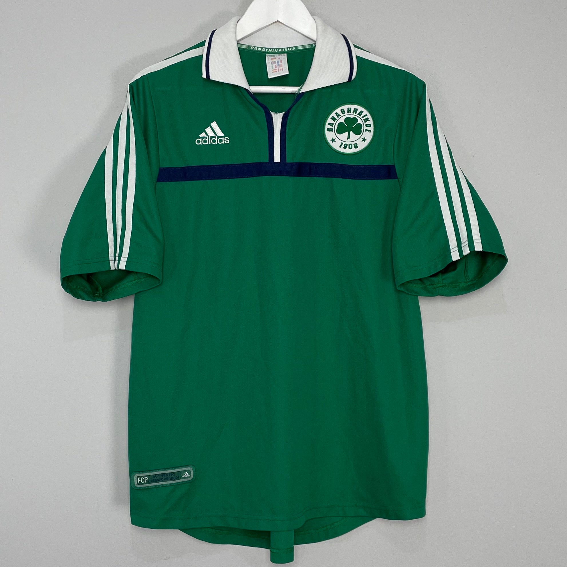 Shop 2000/02 PANATHINAIKOS HOME SHIRT (L) ADIDAS, classic football shirts, vintage football shirts & retro soccer jerseys at Cult Kits