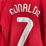 2007/09 MANCHESTER UNITED RONALDO #7 HOME SHIRT (L) NIKE