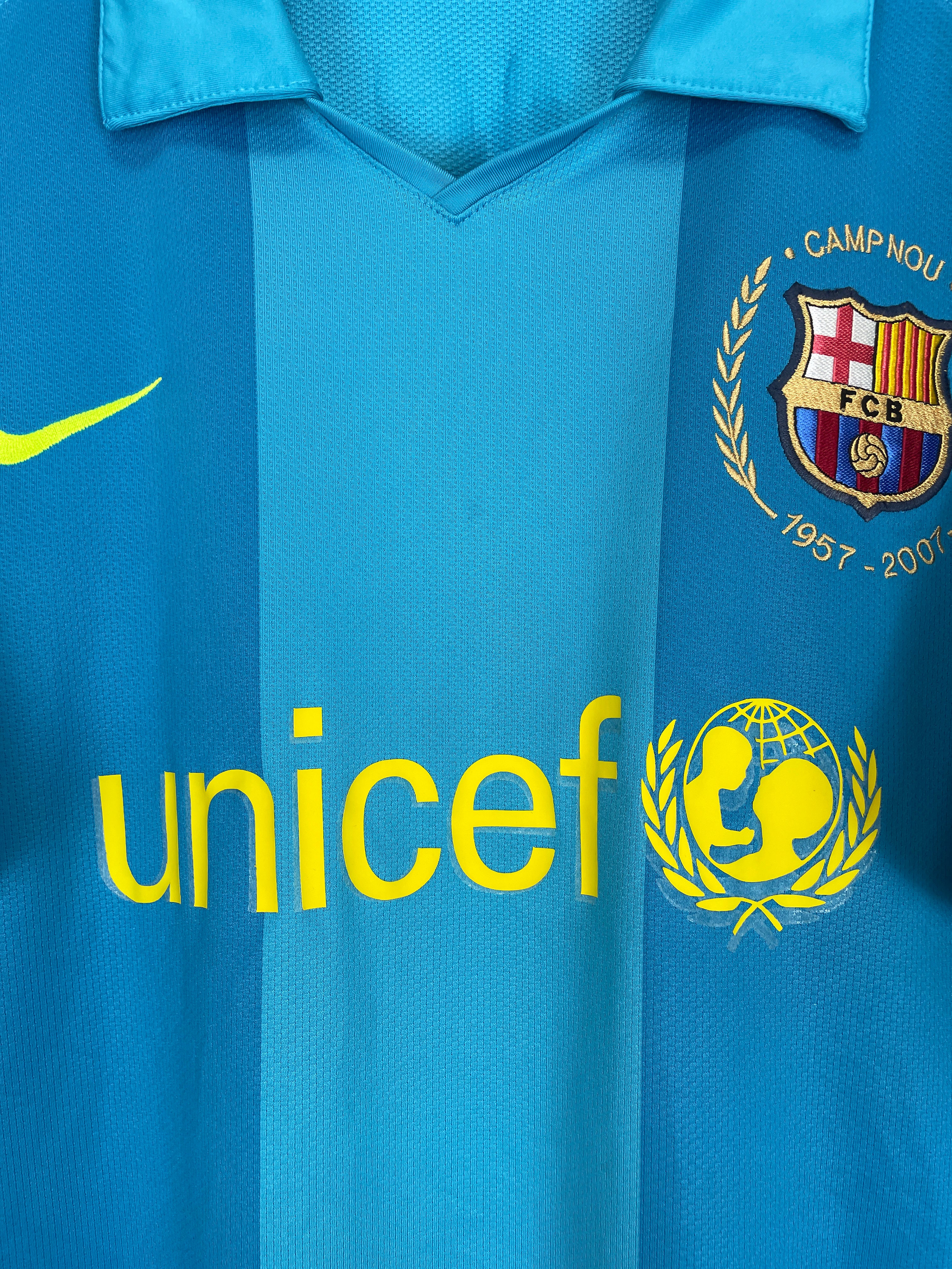 Shop 2007/08 BARCELONA MESSI #19 AWAY SHIRT (L) NIKE, classic football shirts, vintage football shirts & retro soccer jerseys at Cult Kits