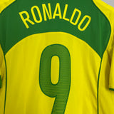 2004/05 BRAZIL RONALDO #9 HOME SHIRT (L) NIKE