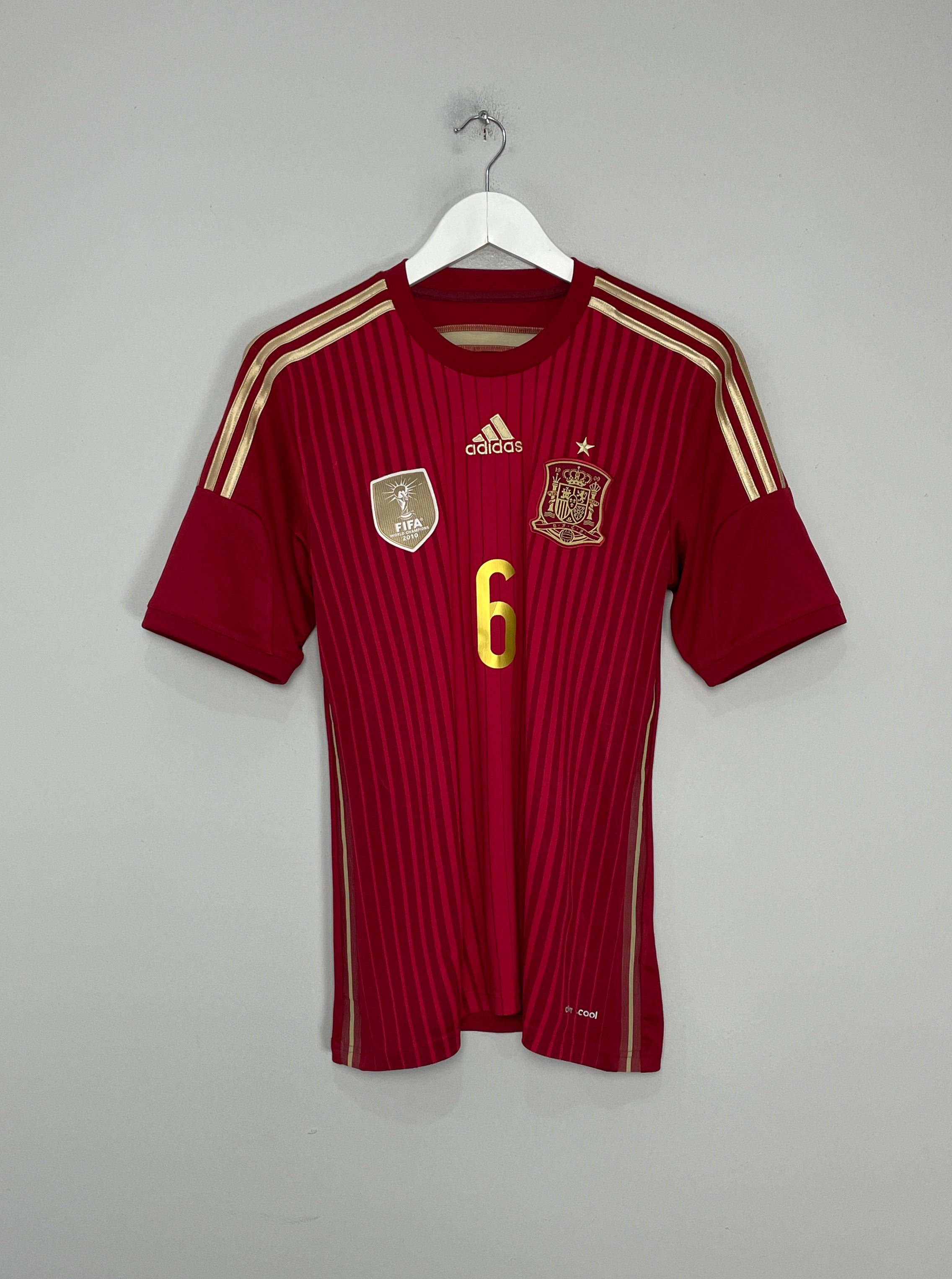 Shop 2013/15 SPAIN A.INIESTA #6 HOME SHIRT (S) ADIDAS, classic football shirts, vintage football shirts & retro soccer jerseys at Cult Kits