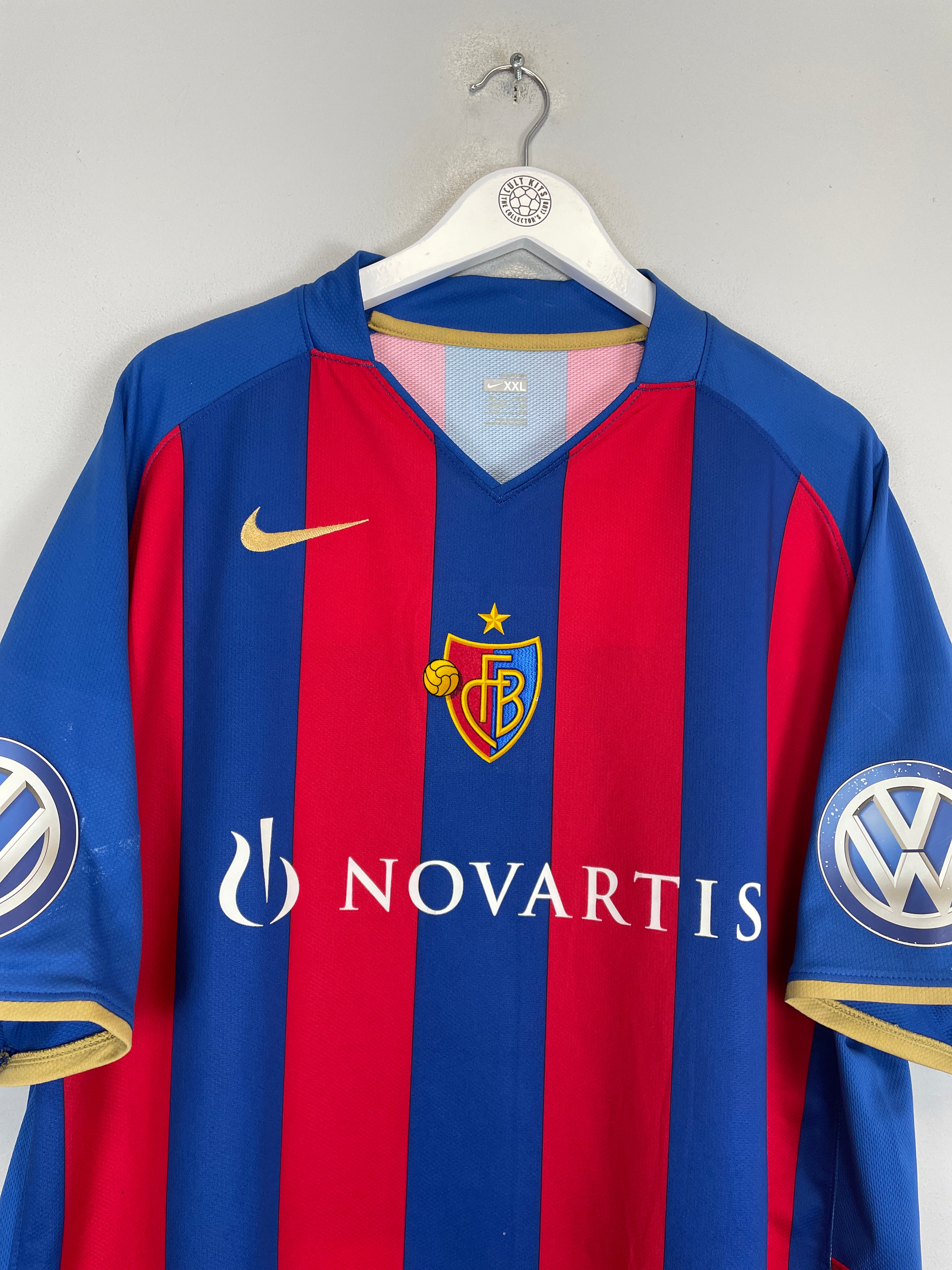 Shop 2008/10 FC BASEL HOME SHIRT (XXL) NIKE, classic football shirts, vintage football shirts & retro soccer jerseys at Cult Kits