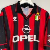1994/95 AC MILAN R.BAGGIO #18 HOME SHIRT (XL) LOTTO