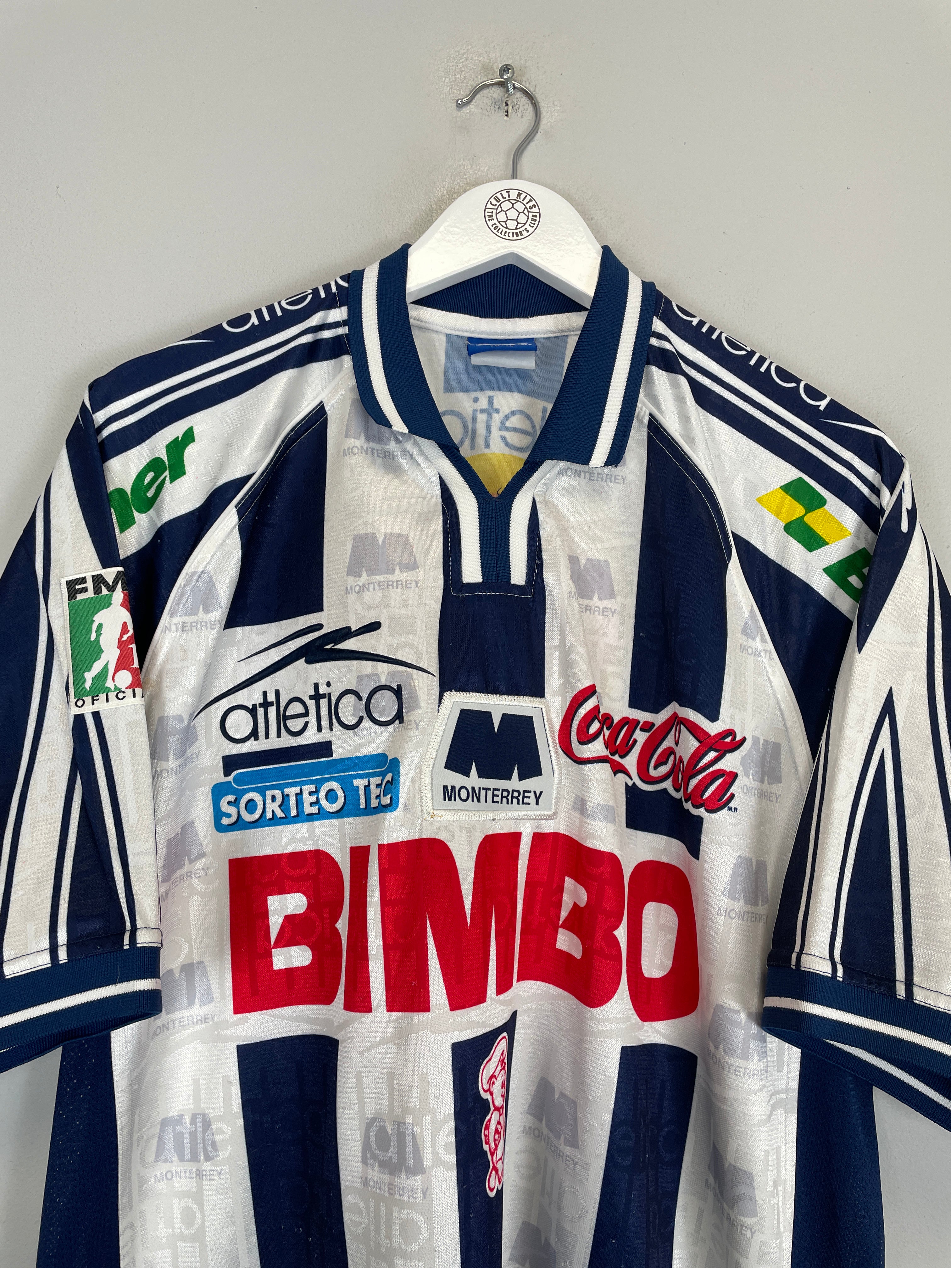 Shop 1999/00 MONTERREY HOME SHIRT (XL) ATLETICA, classic football shirts, vintage football shirts & retro soccer jerseys at Cult Kits