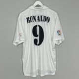 2001/02 REAL MADRID RONALDO #9 HOME SHIRT (XL) ADIDAS