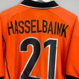 1998/00 NETHERLANDS HASSELBAINK #21 HOME SHIRT (XL) NIKE