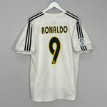 Shop 2003/04 REAL MADRID RONALDO #9 HOME SHIRT (L) ADIDAS, classic football shirts, vintage football shirts & retro soccer jerseys at Cult Kits