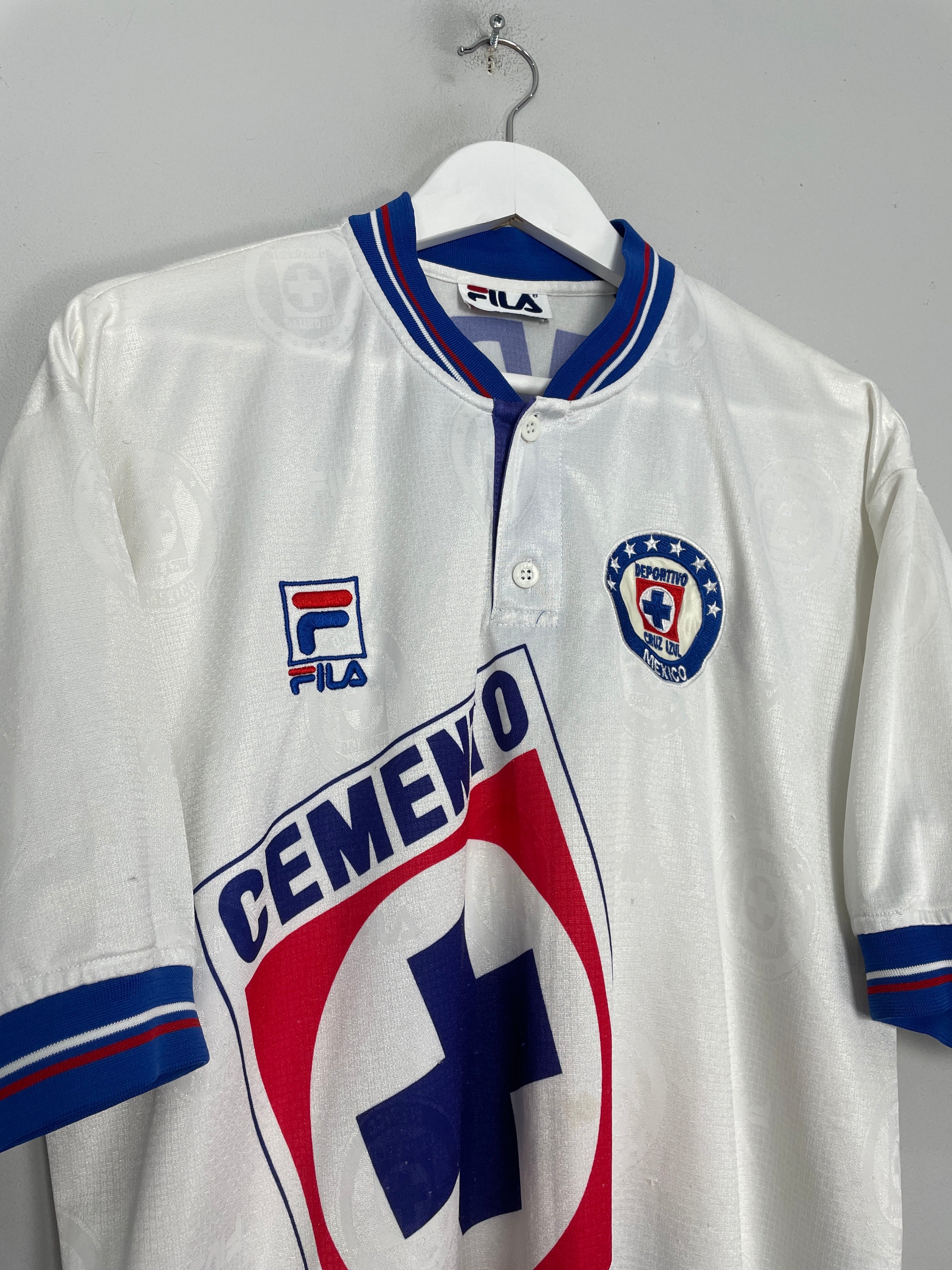 Shop 1999/00 CRUZ AZUL AWAY SHIRT (XL) FILA, classic football shirts, vintage football shirts & retro soccer jerseys at Cult Kits
