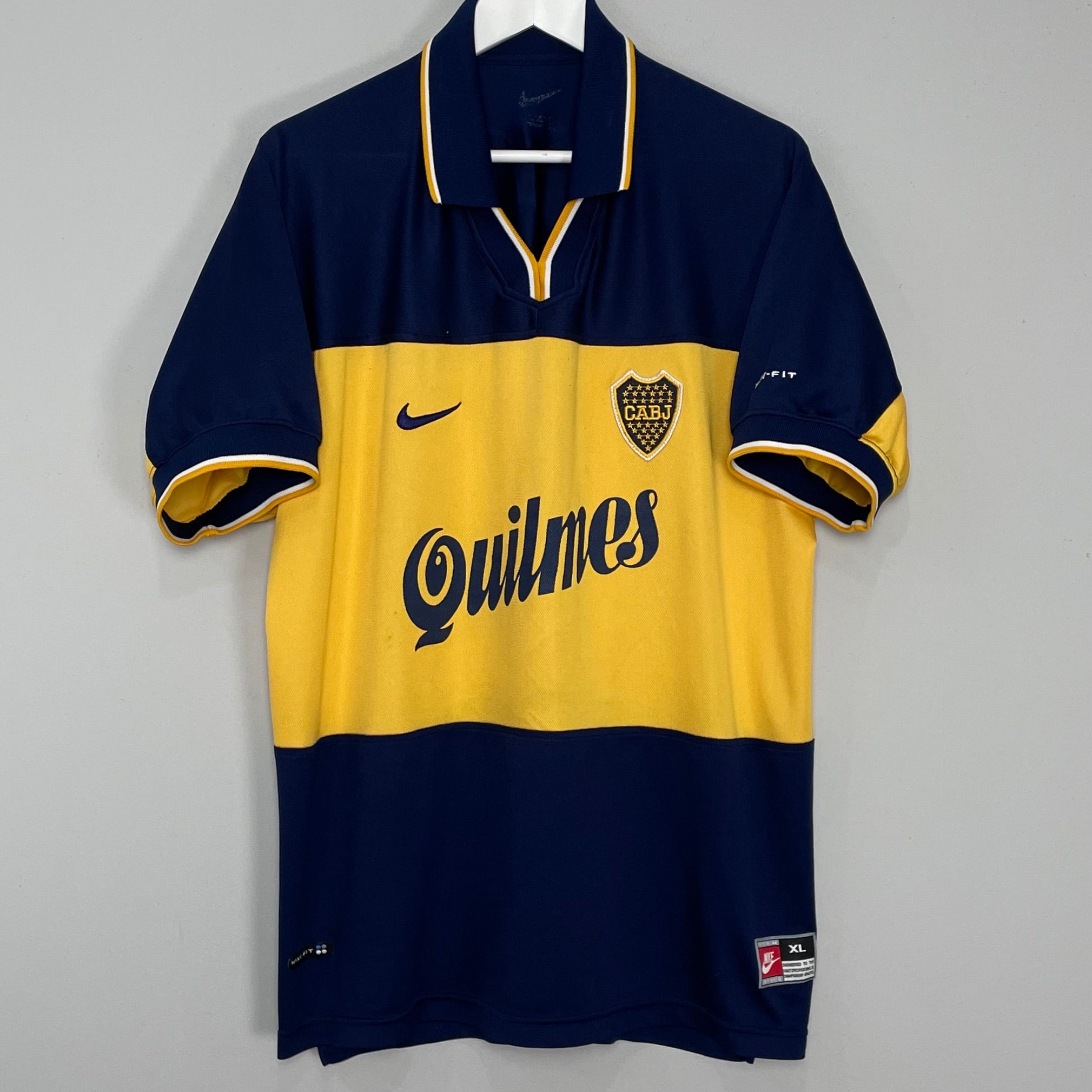 Shop 1997/98 BOCA JUNIORS HOME SHIRT (XL) NIKE, classic football shirts, vintage football shirts & retro soccer jerseys at Cult Kits