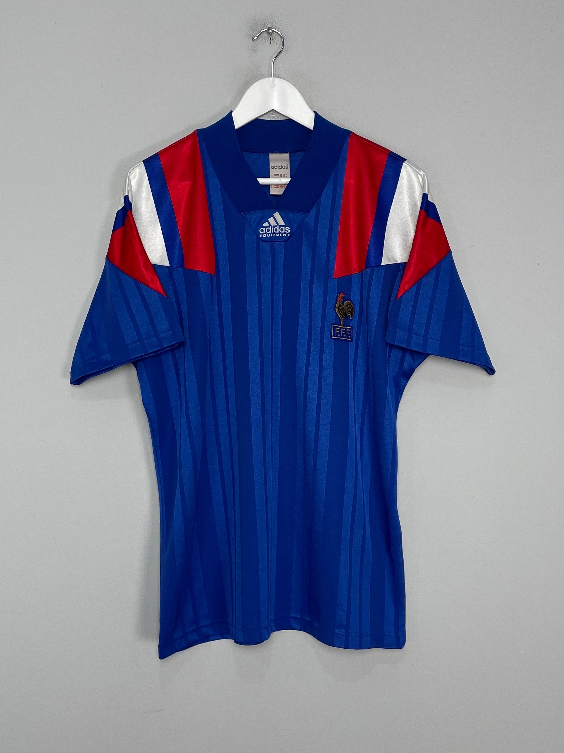 Shop 1992/94 FRANCE HOME SHIRT (M) ADIDAS, classic football shirts, vintage football shirts & retro soccer jerseys at Cult Kits